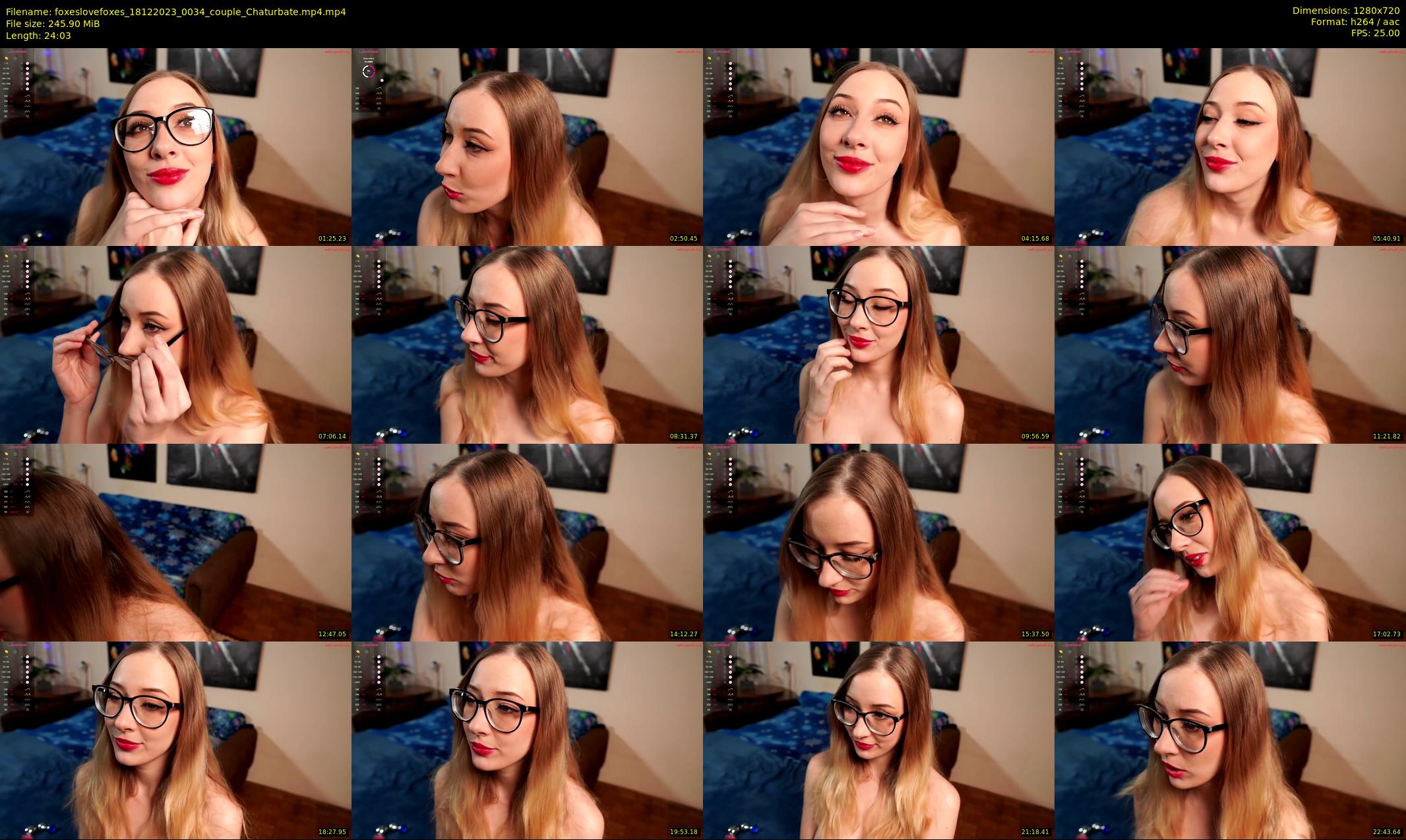 foxeslovefoxes — 25 minute Chaturbate couple cam show recording, 720p, Dec 18, 2023