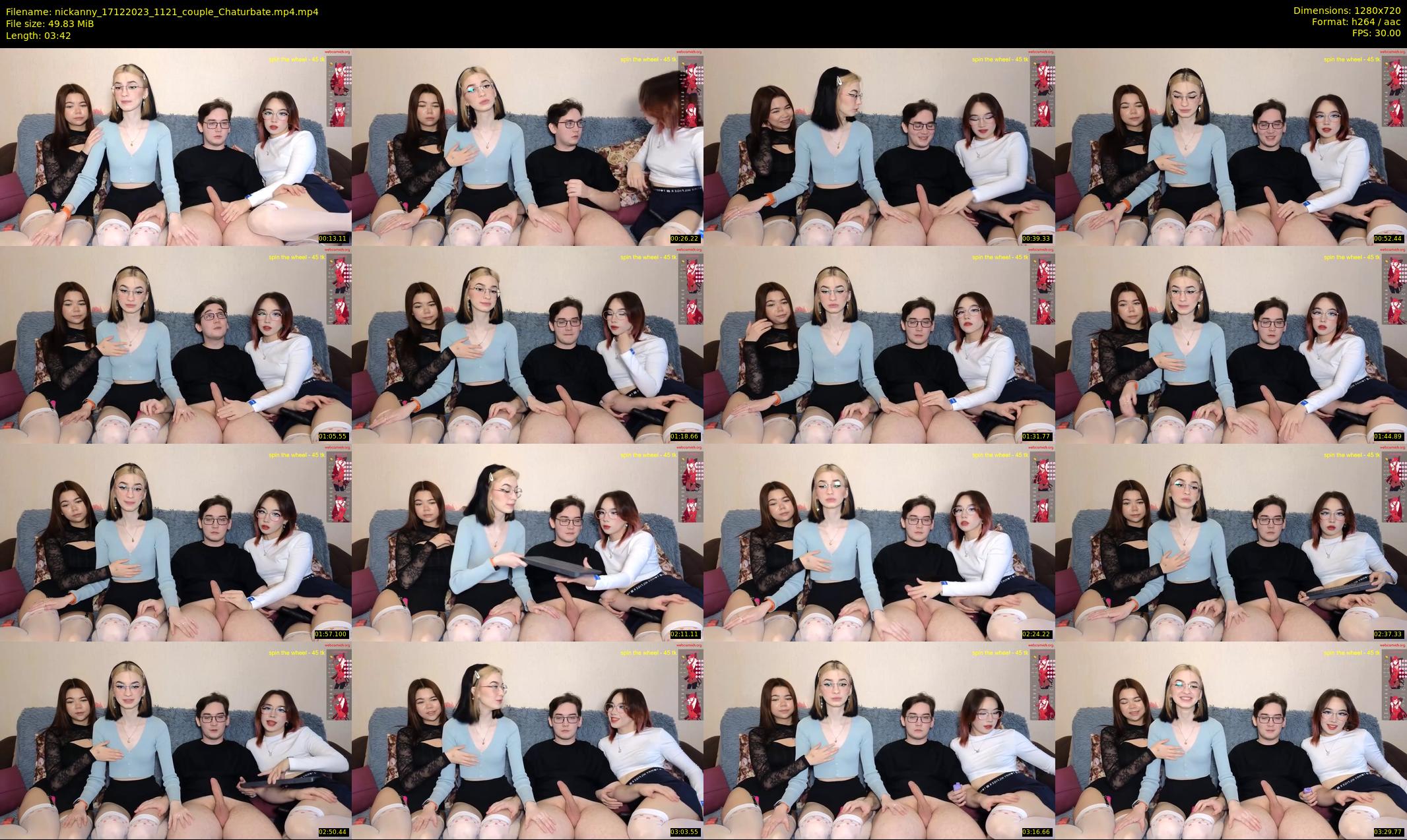 nickanny — 4 minute Chaturbate couple cam show recording, 720p, Dec 17, 2023