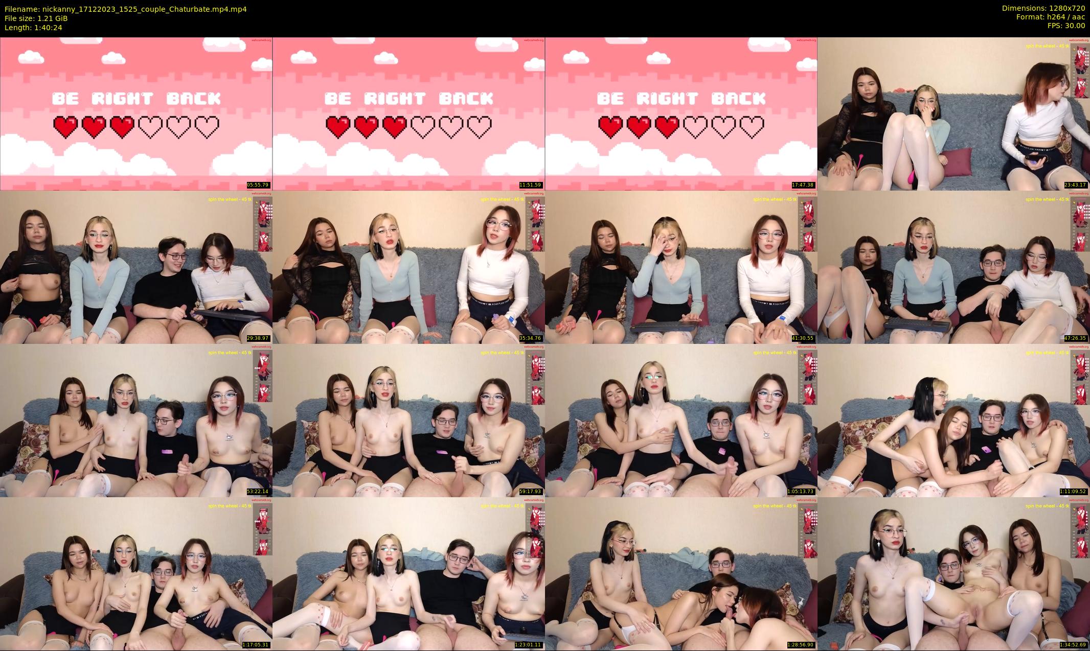 nickanny — 101 minute Chaturbate couple cam show recording, 720p, Dec 17, 2023