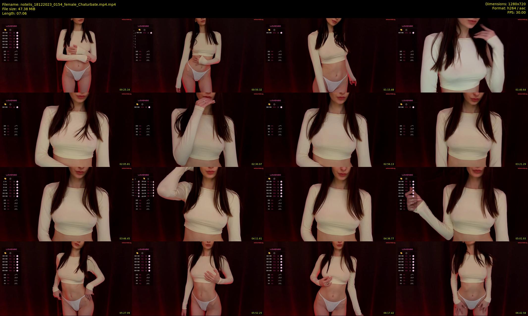 notelis — 8 minute Chaturbate female cam show recording, 720p, Dec 18, 2023