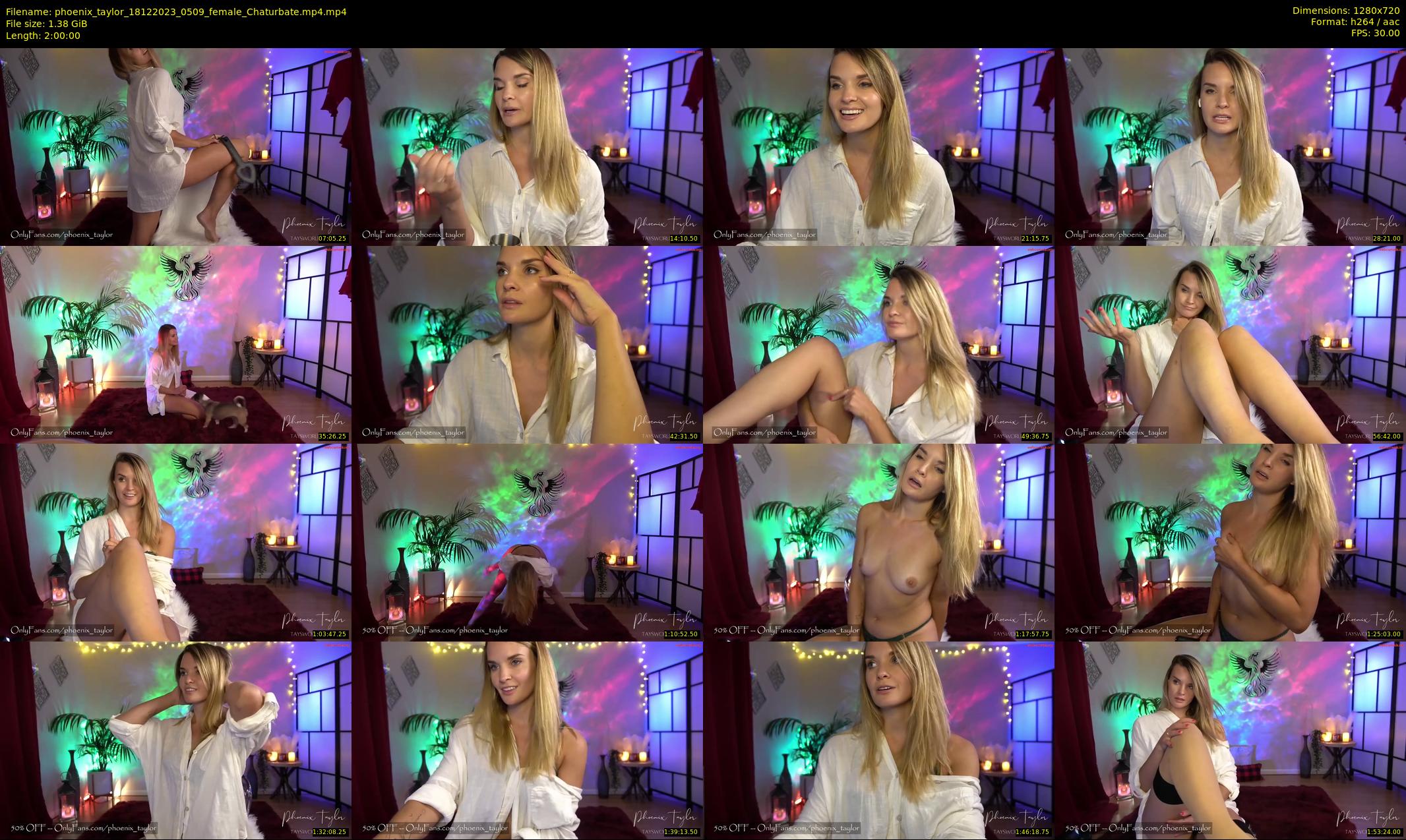 phoenix_taylor — 120 minute Chaturbate female cam show recording, 720p, Dec 18, 2023