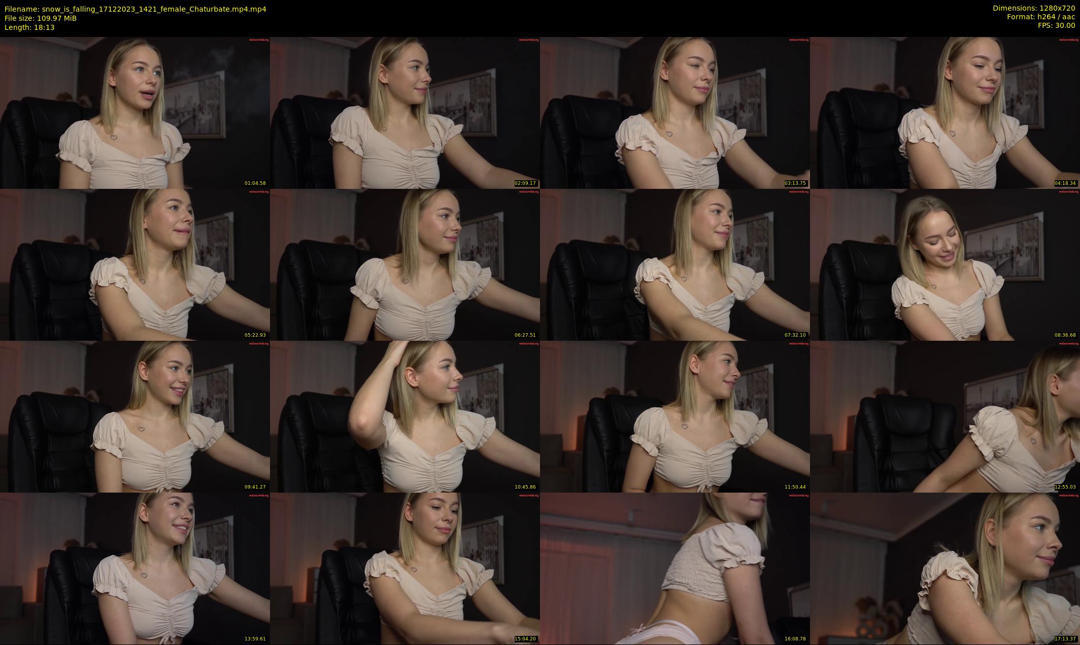snow_is_falling — 19 minute Chaturbate female cam show recording, 720p, Dec 17, 2023