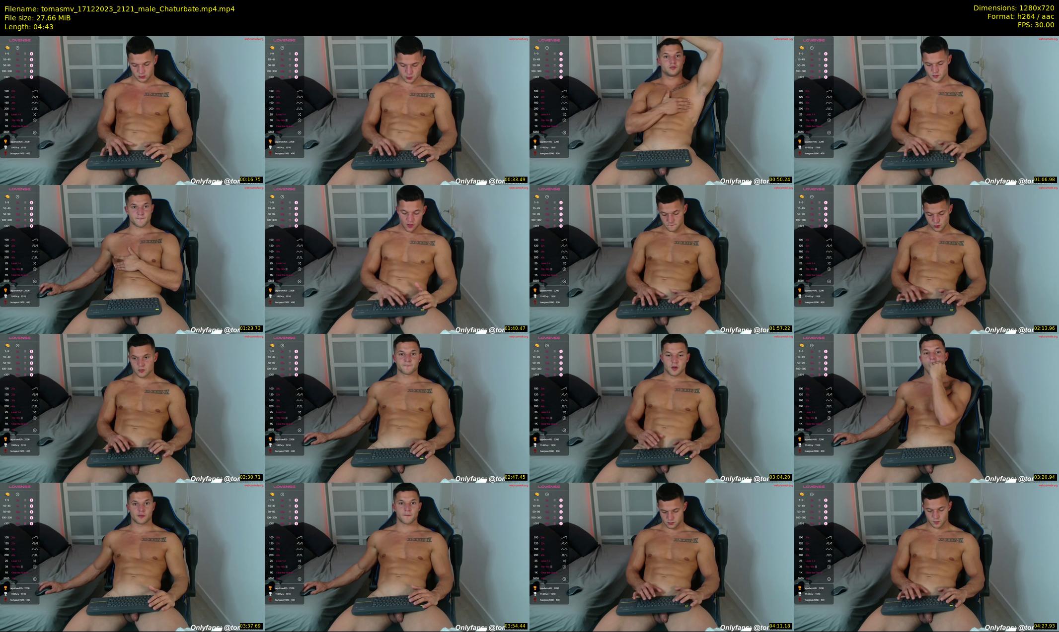 tomasmv — 5 minute Chaturbate male cam show recording, 720p, Dec 17, 2023