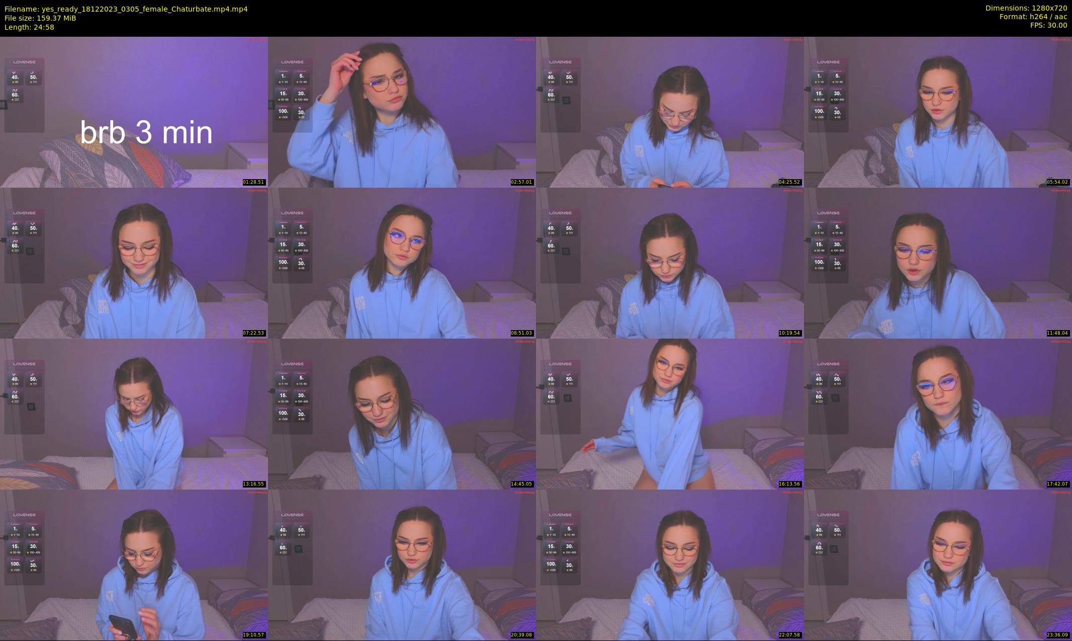 yes_ready — 25 minute Chaturbate female cam show recording, 720p, Dec 18, 2023