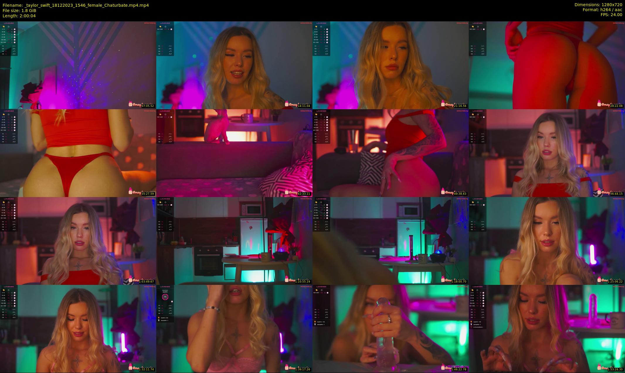 _taylor_swift — 121 minute Chaturbate female cam show recording, 720p, Dec 18, 2023