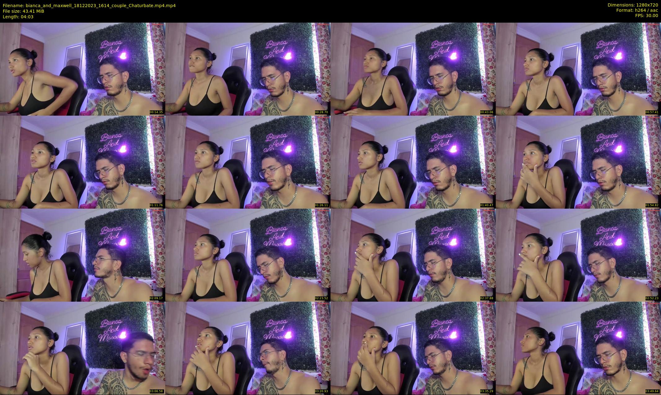 bianca_and_maxwell — 5 minute Chaturbate couple cam show recording, 720p, Dec 18, 2023
