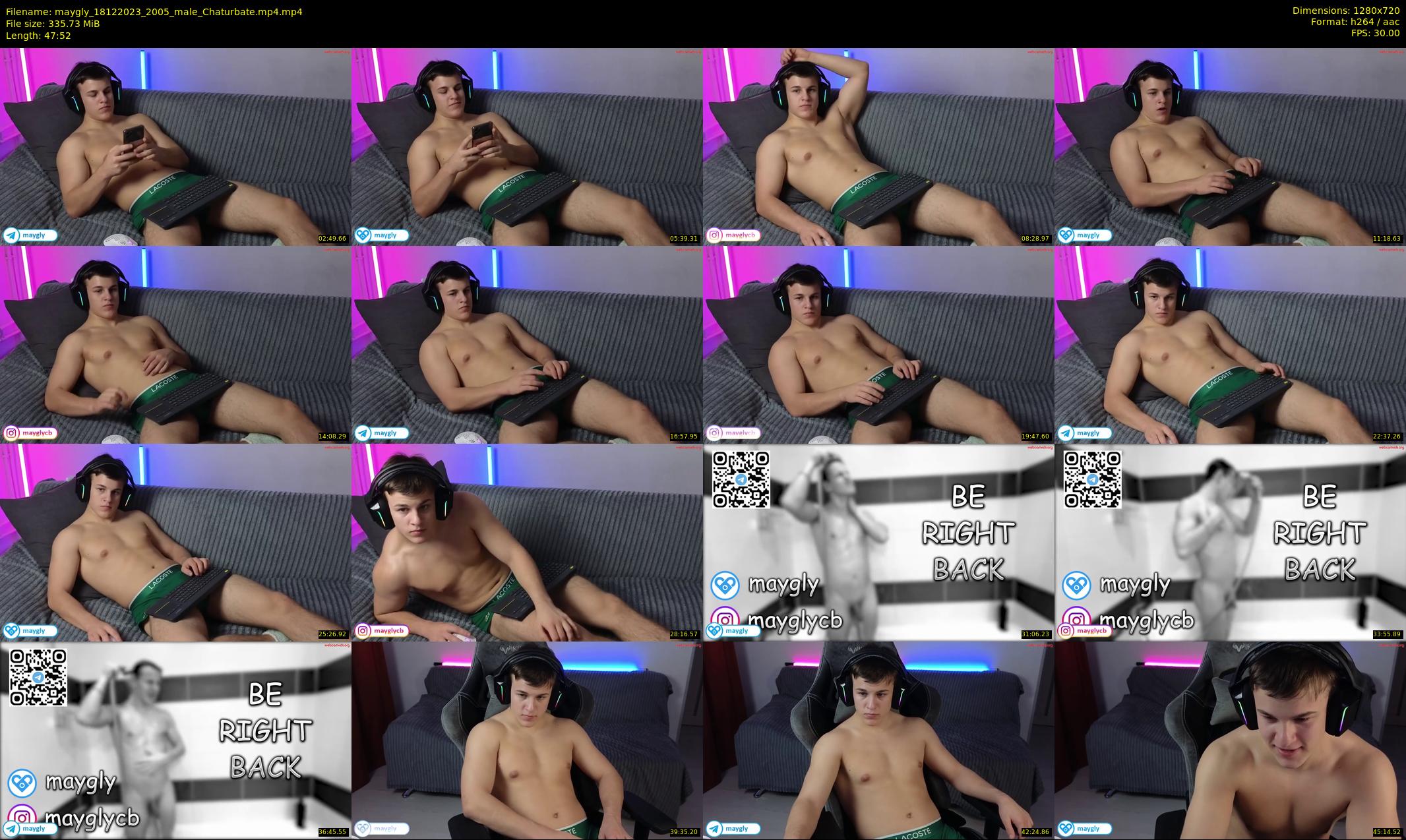 maygly — 48 minute Chaturbate male cam show recording, 720p, Dec 18, 2023