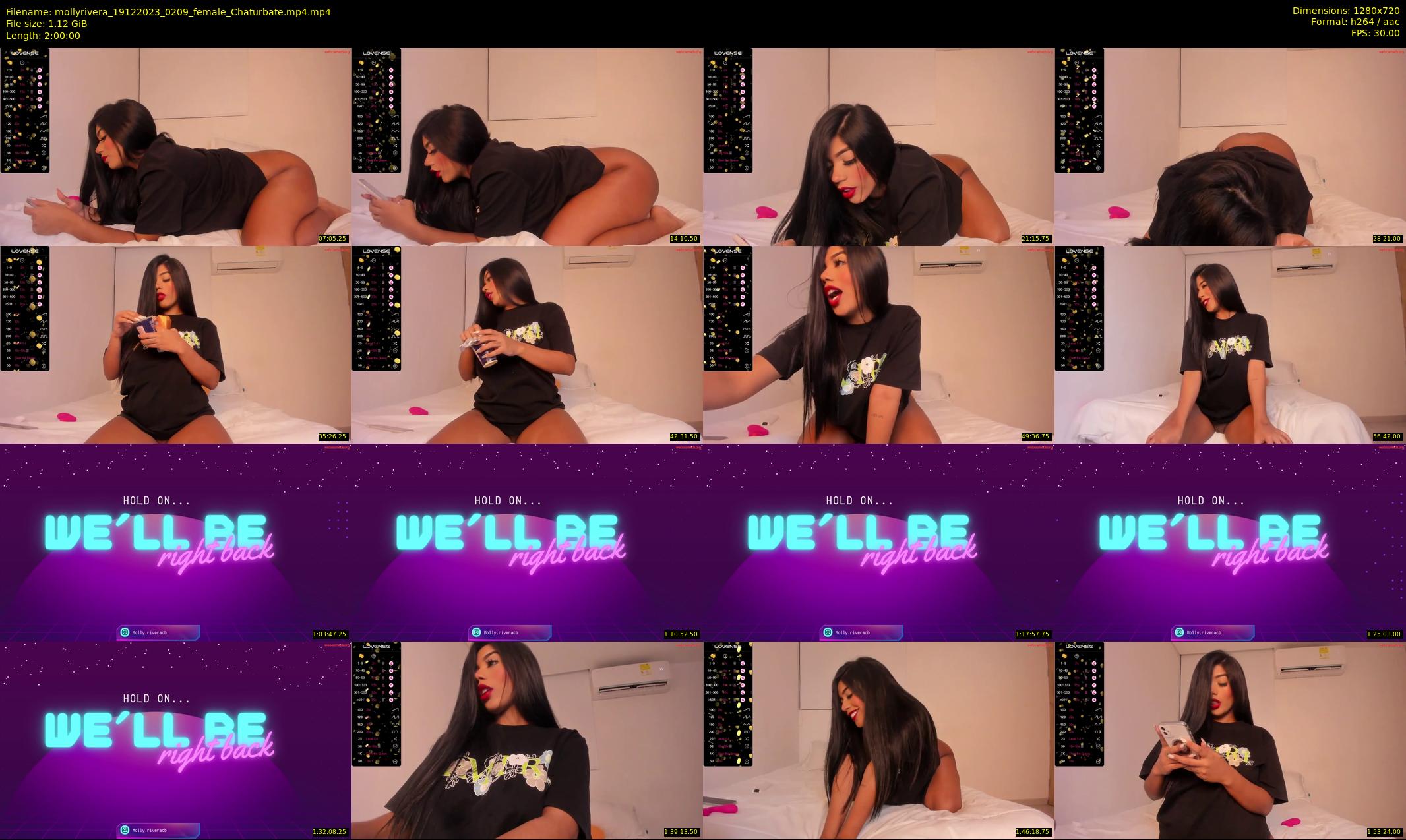 mollyrivera — 120 minute Chaturbate female cam show recording, 720p, Dec 19, 2023