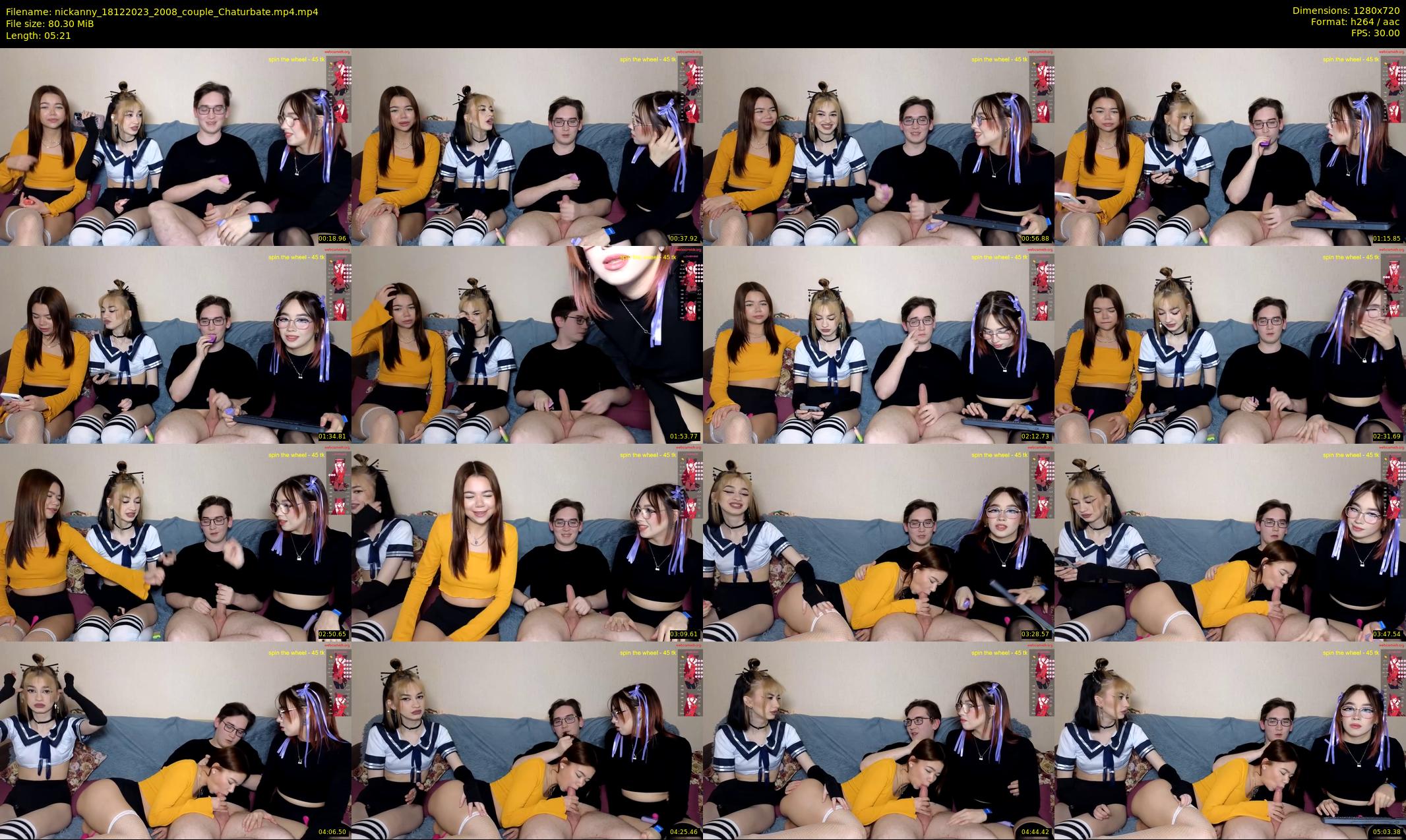 nickanny — 6 minute Chaturbate couple cam show recording, 720p, Dec 18, 2023