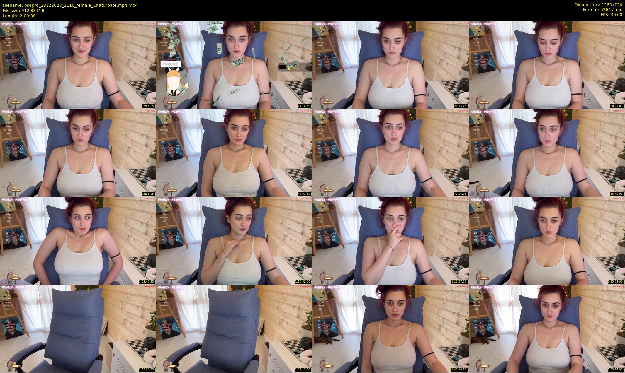 ps4pro — 120 minute Chaturbate female cam show recording, 720p, Dec 18, 2023