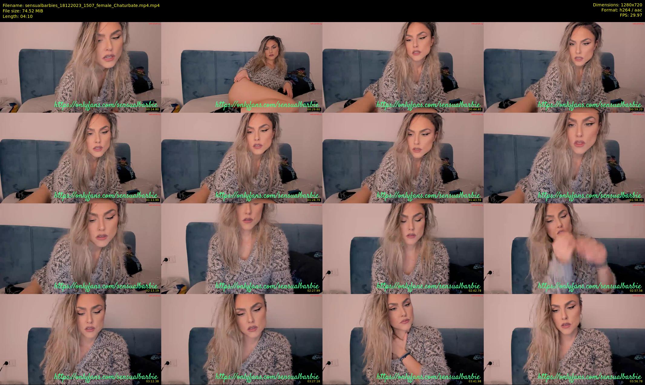 sensualbarbies — 5 minute Chaturbate female cam show recording, 720p, Dec 18, 2023