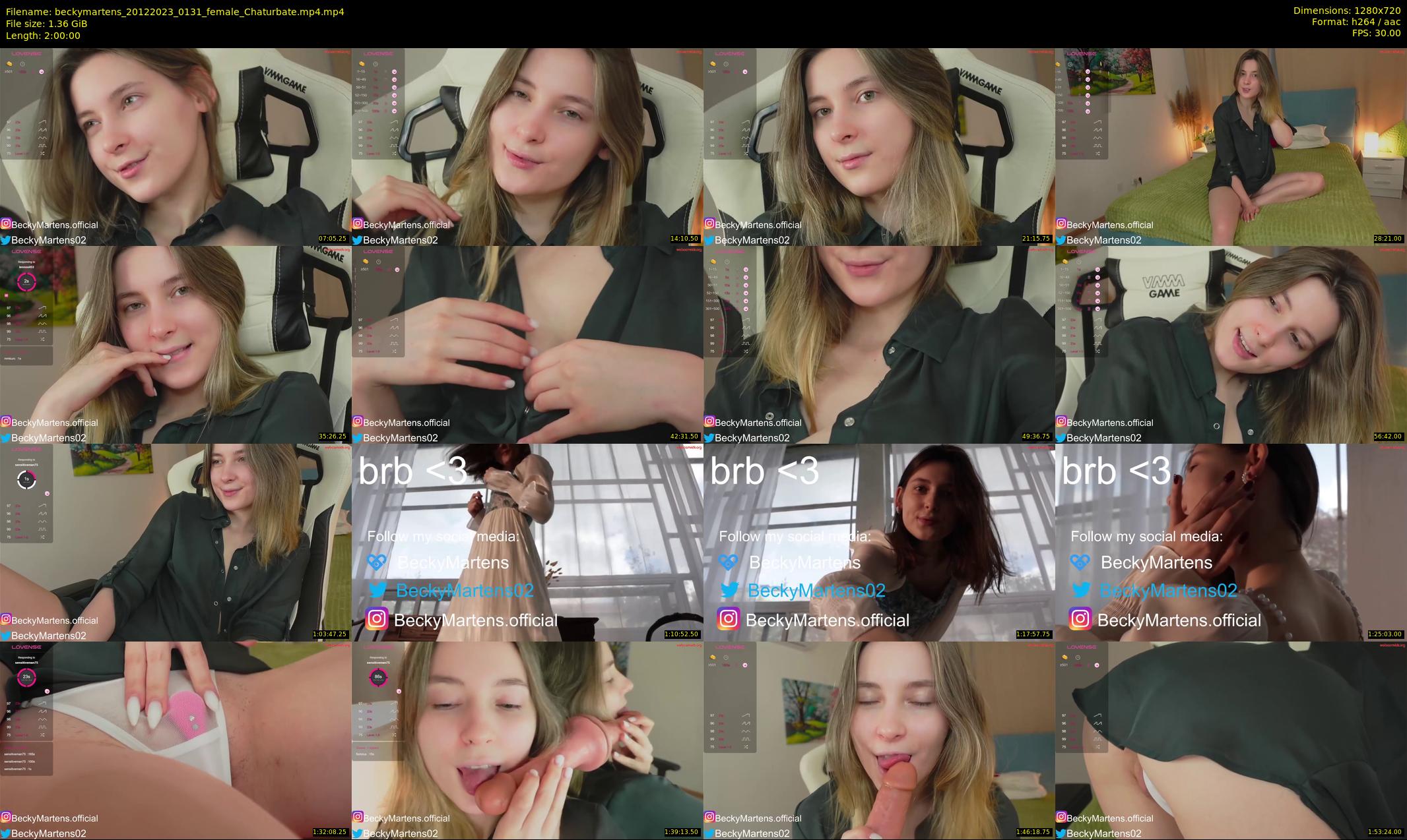 beckymartens — 120 minute Chaturbate female cam show recording, 720p, Dec 20, 2023