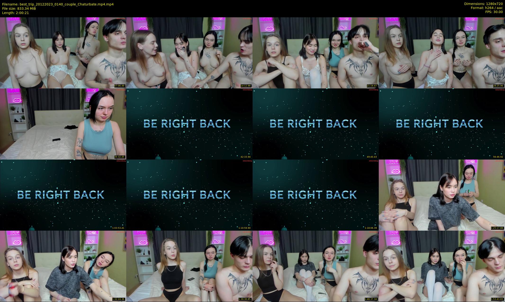 best_trip — 121 minute Chaturbate couple cam show recording, 720p, Dec 20, 2023