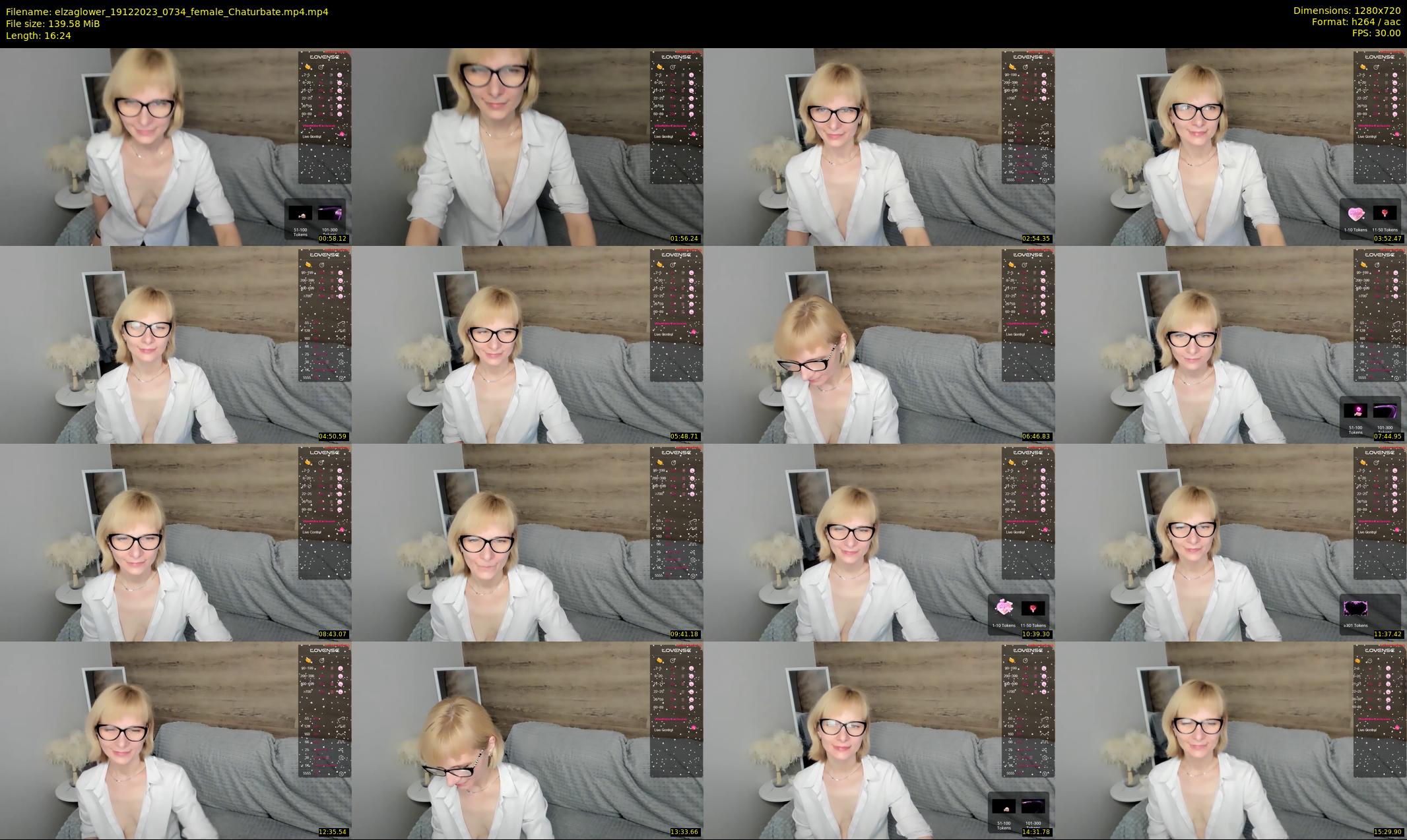 elzaglower — 17 minute Chaturbate female cam show recording, 720p, Dec 19, 2023