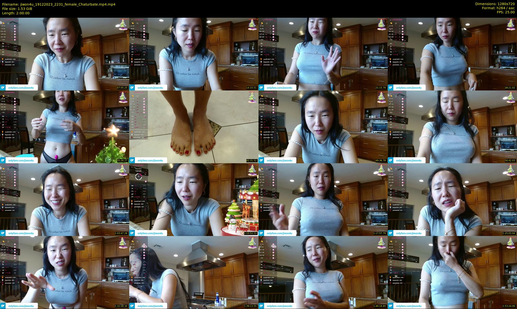 jiwon4u — 120 minute Chaturbate female cam show recording, 720p, Dec 19, 2023