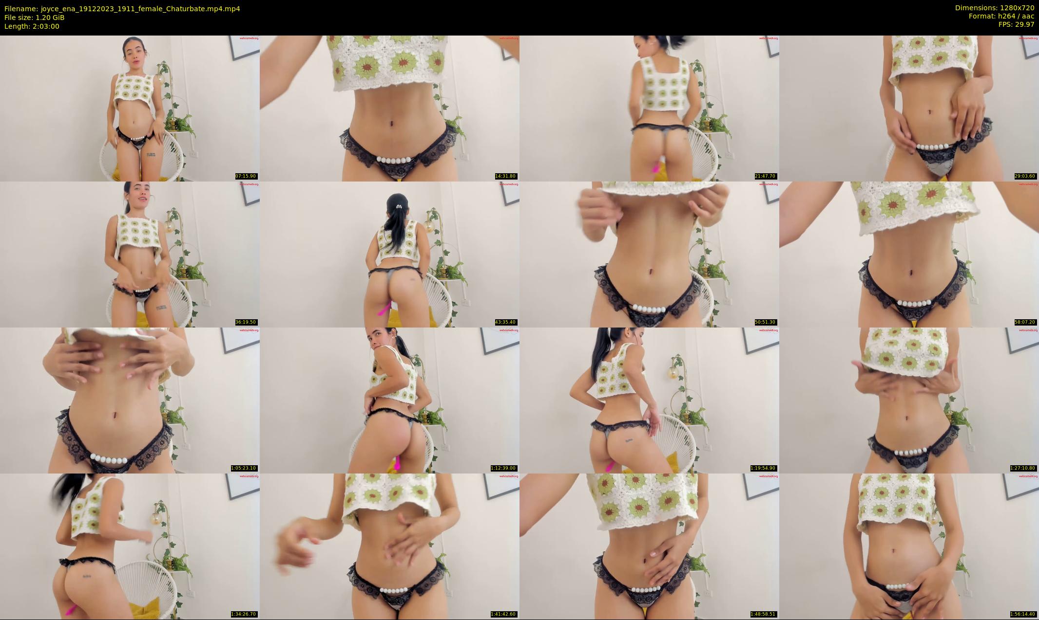 joyce_ena — 123 minute Chaturbate female cam show recording, 720p, Dec 19, 2023