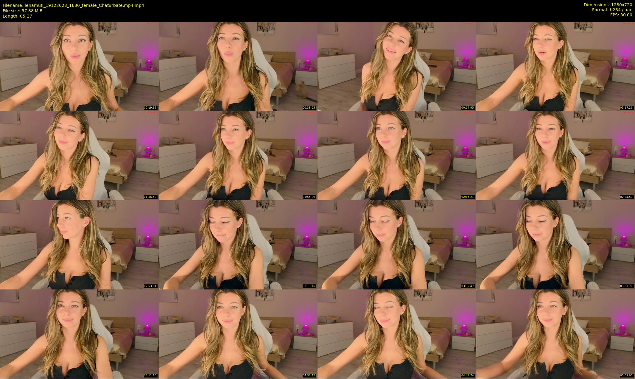lenamuti — 6 minute Chaturbate female cam show recording, 720p, Dec 19, 2023