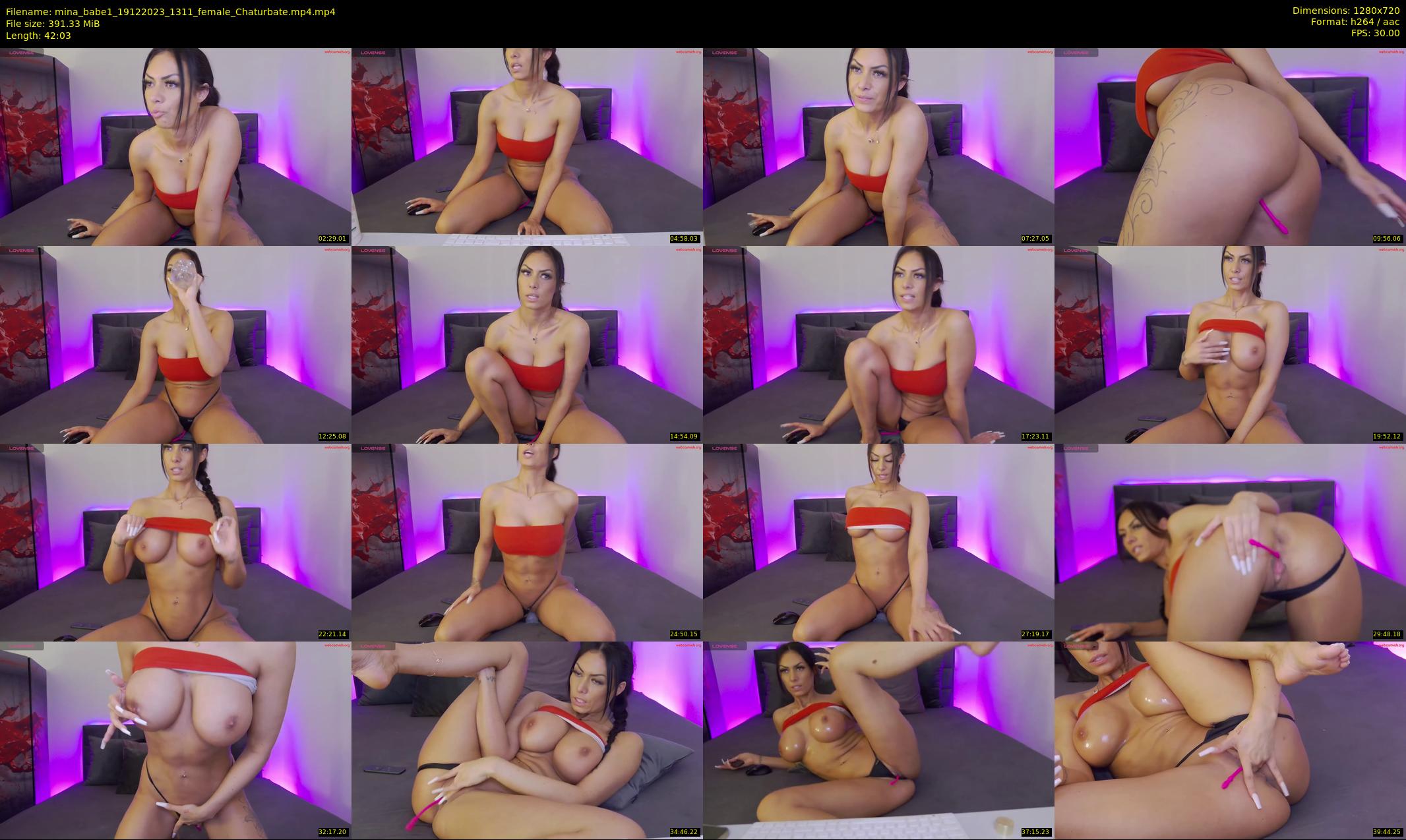 mina_babe1 — 43 minute Chaturbate female cam show recording, 720p, Dec 19, 2023