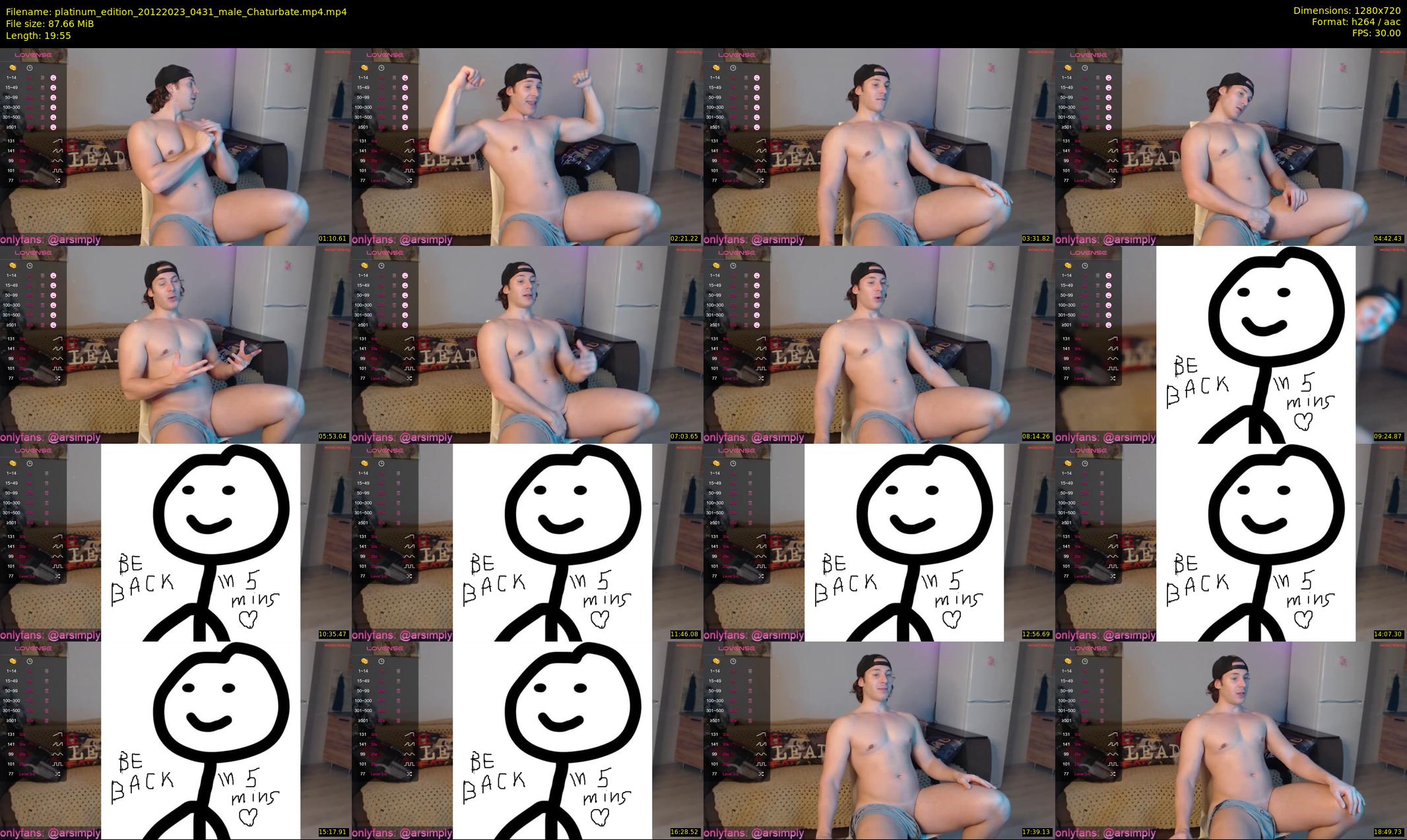 platinum_edition — 20 minute Chaturbate male cam show recording, 720p, Dec 20, 2023
