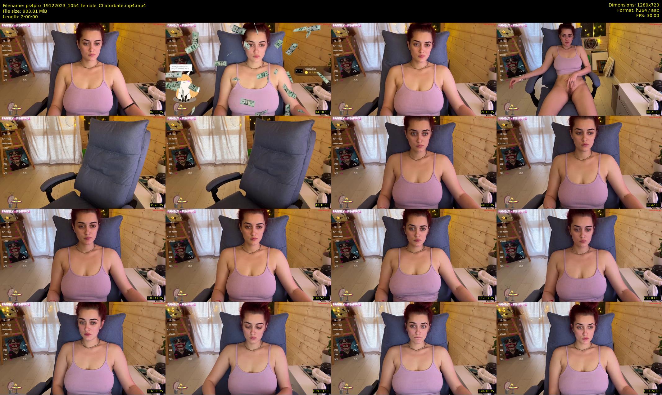 ps4pro — 120 minute Chaturbate female cam show recording, 720p, Dec 19, 2023