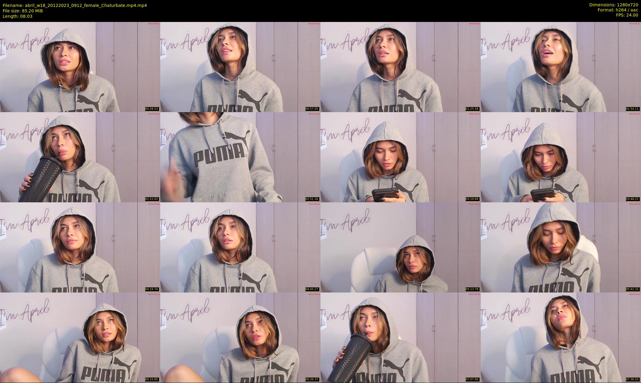 abril_w18 — 9 minute Chaturbate female cam show recording, 720p, Dec 20, 2023
