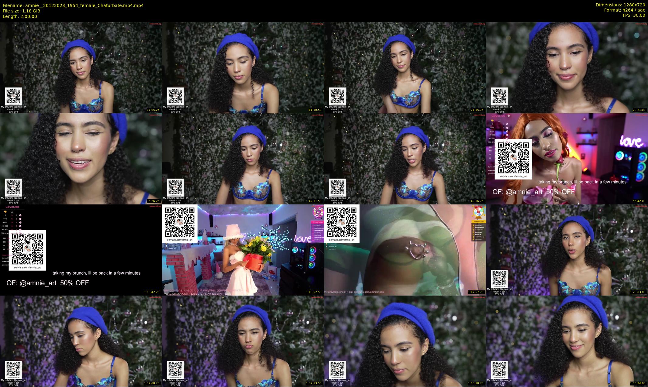 amnie_ — 120 minute Chaturbate female cam show recording, 720p, Dec 20, 2023