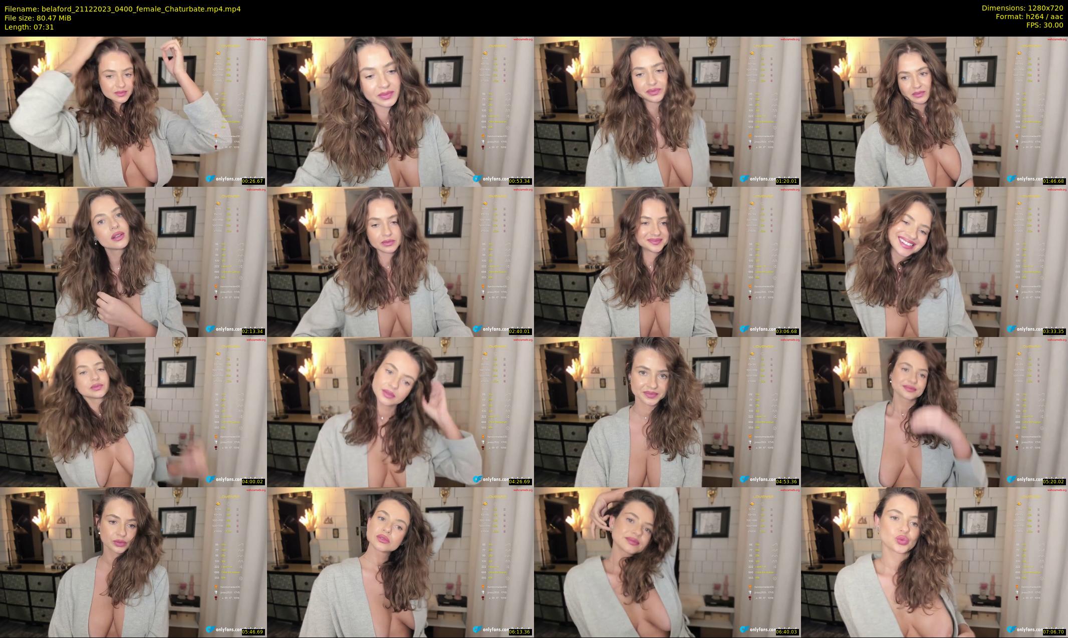 belaford — 8 minute Chaturbate female cam show recording, 720p, Dec 21, 2023