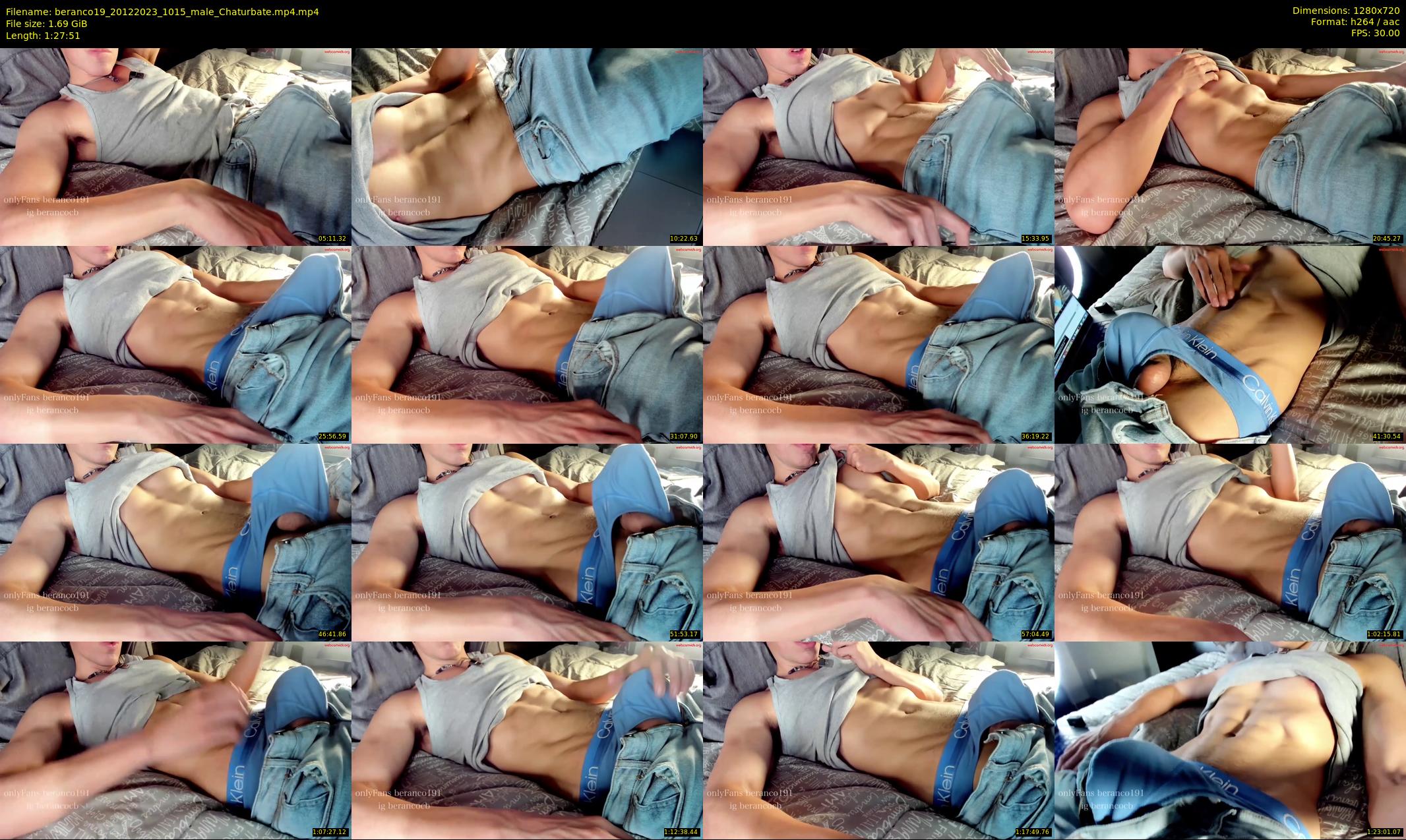 beranco19 — 88 minute Chaturbate male cam show recording, 720p, Dec 20, 2023