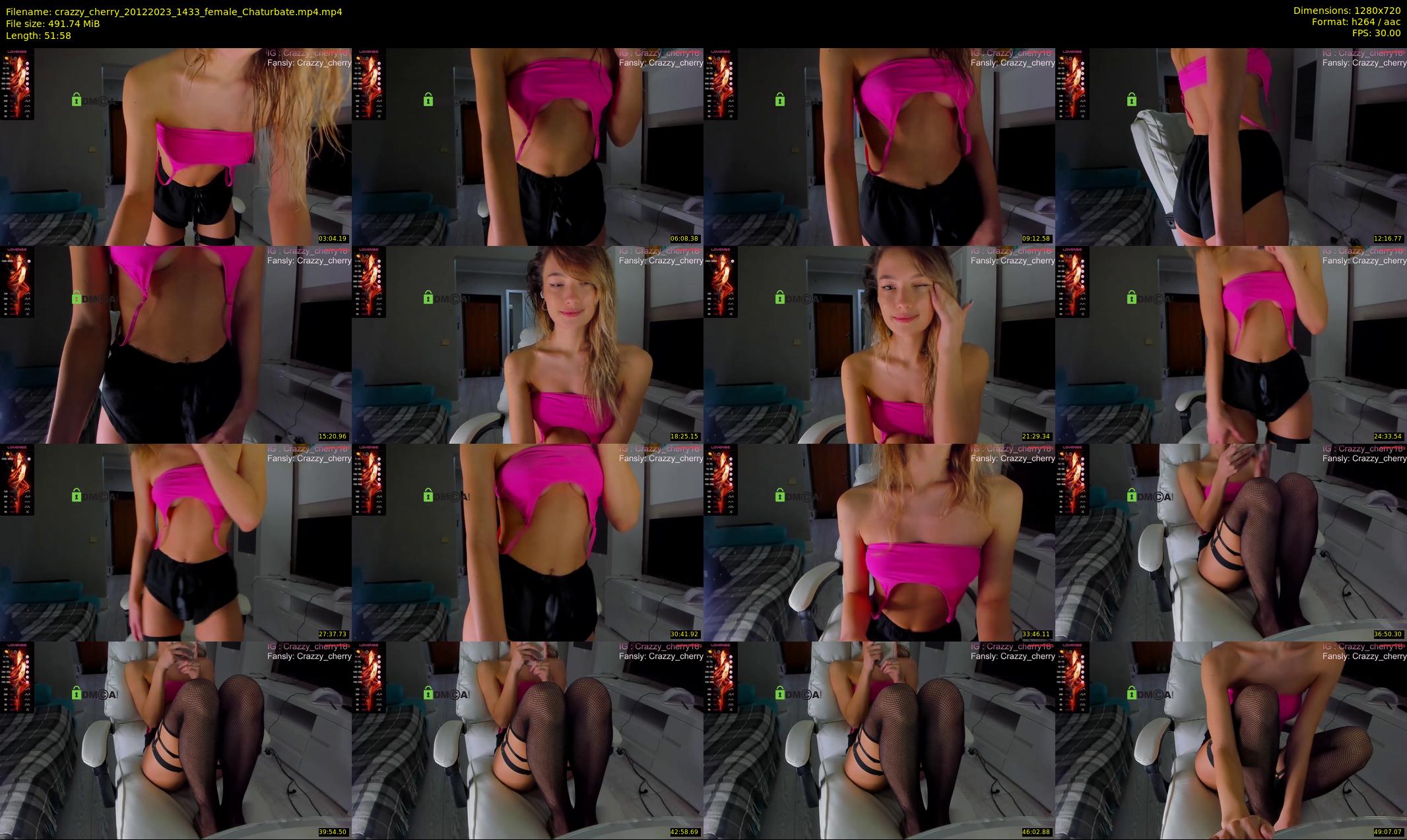 crazzy_cherry — 52 minute Chaturbate female cam show recording, 720p, Dec 20, 2023