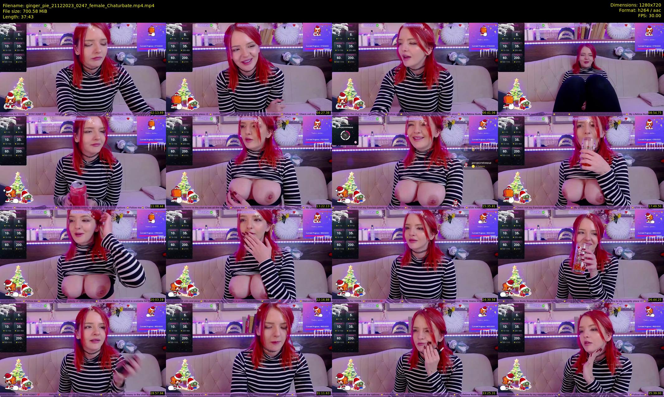 ginger_pie — 38 minute Chaturbate female cam show recording, 720p, Dec 21, 2023