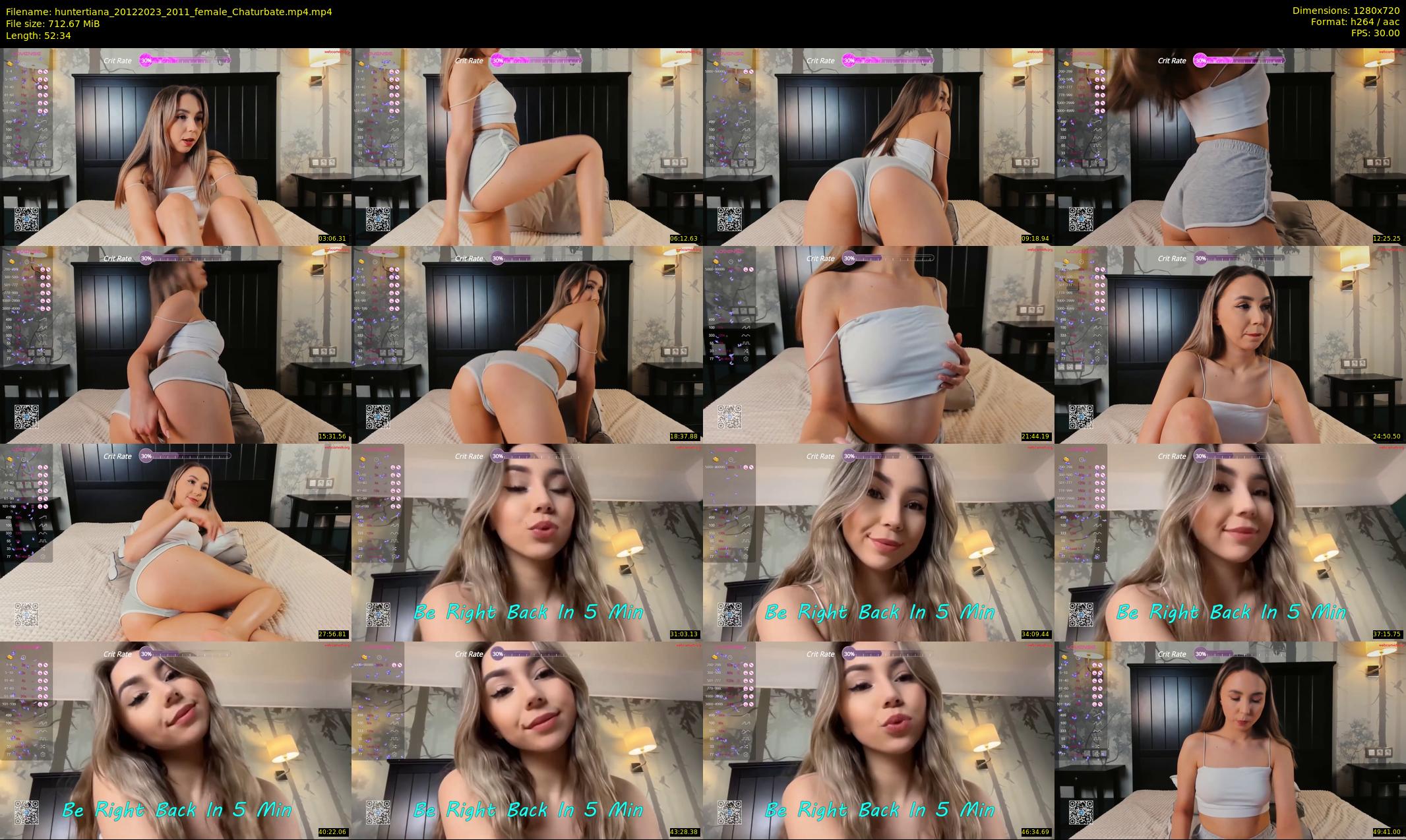 huntertiana — 53 minute Chaturbate female cam show recording, 720p, Dec 20, 2023