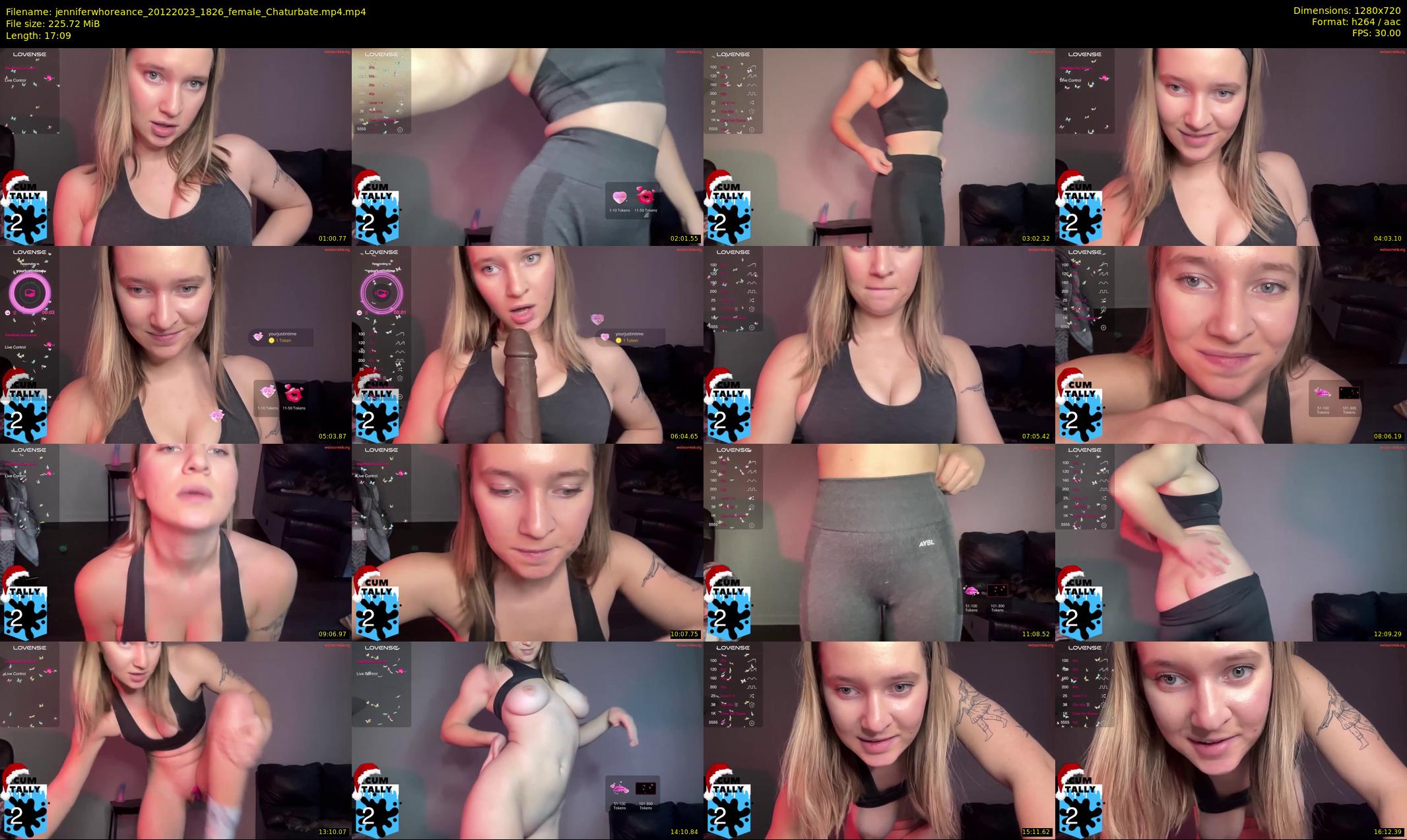 jenniferwhoreance — 18 minute Chaturbate female cam show recording, 720p, Dec 20, 2023