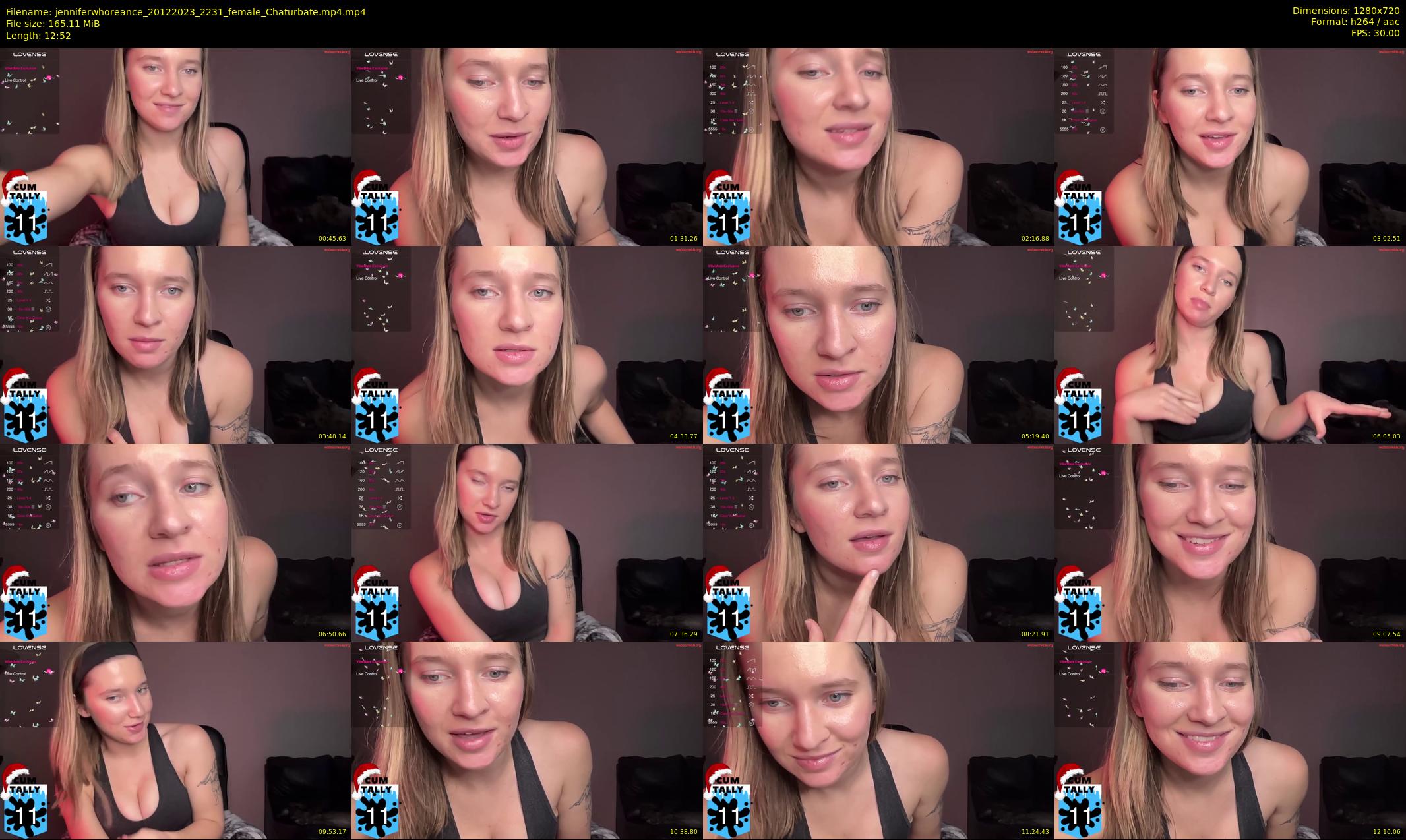 jenniferwhoreance — 13 minute Chaturbate female cam show recording, 720p, Dec 20, 2023