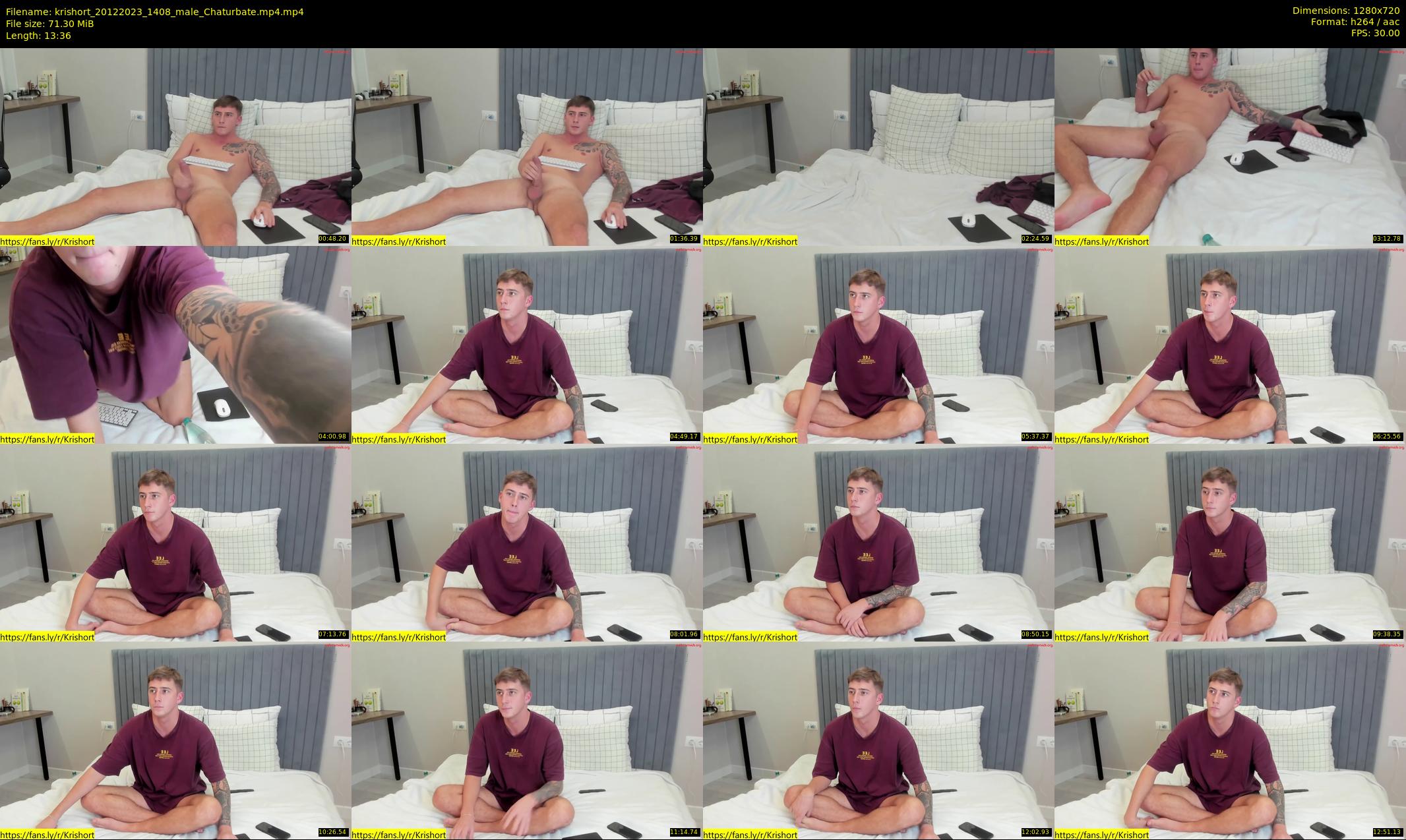 krishort — 14 minute Chaturbate male cam show recording, 720p, Dec 20, 2023