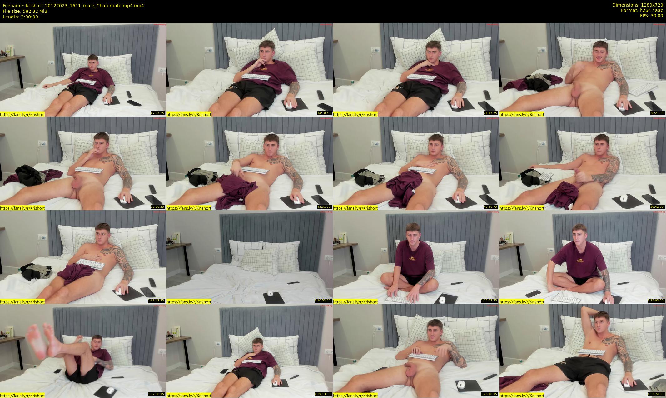 krishort — 120 minute Chaturbate male cam show recording, 720p, Dec 20, 2023