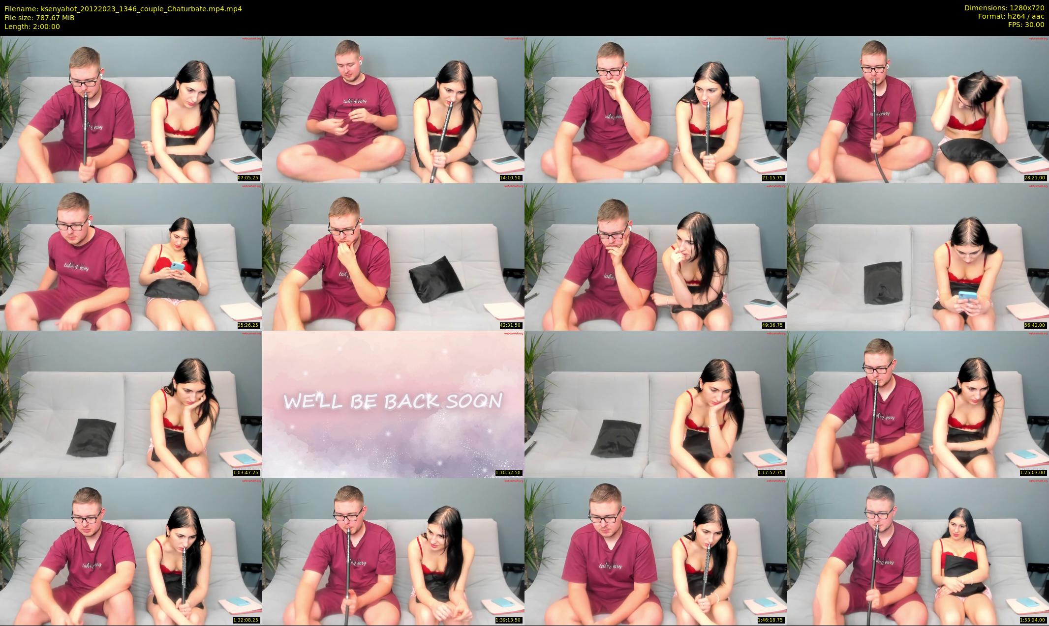 ksenyahot — 120 minute Chaturbate couple cam show recording, 720p, Dec 20, 2023