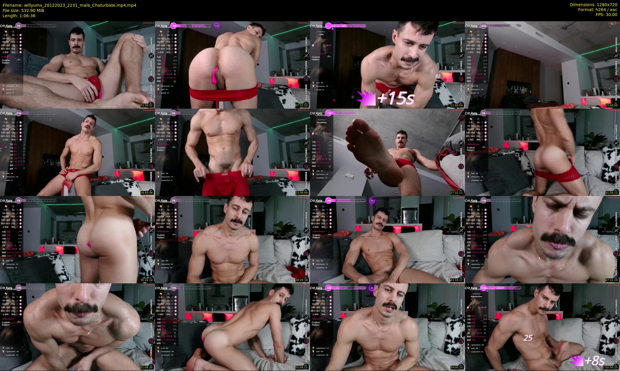 willyumx — 67 minute Chaturbate male cam show recording, 720p, Dec 20, 2023