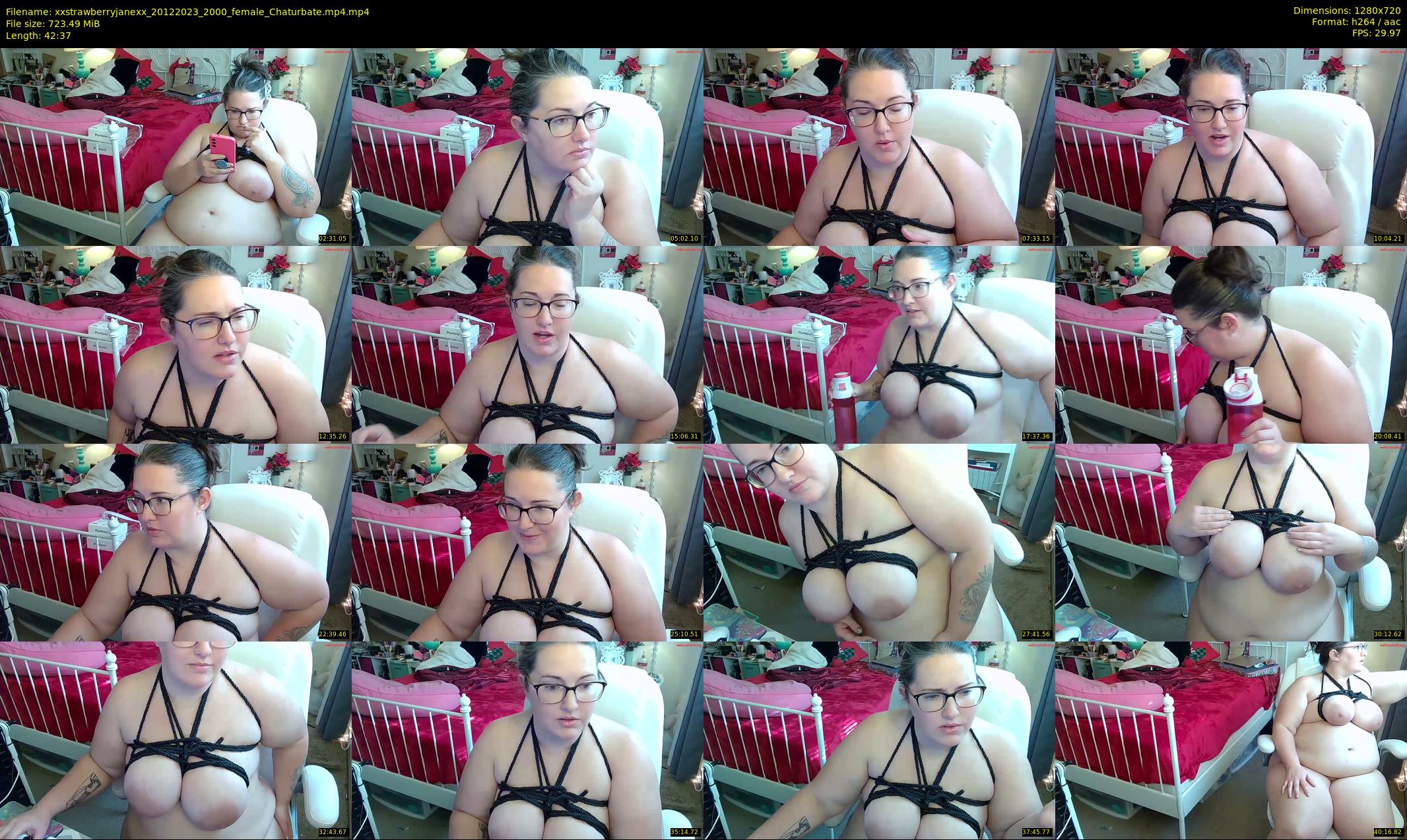 xxstrawberryjanexx — 43 minute Chaturbate female cam show recording, 720p, Dec 20, 2023