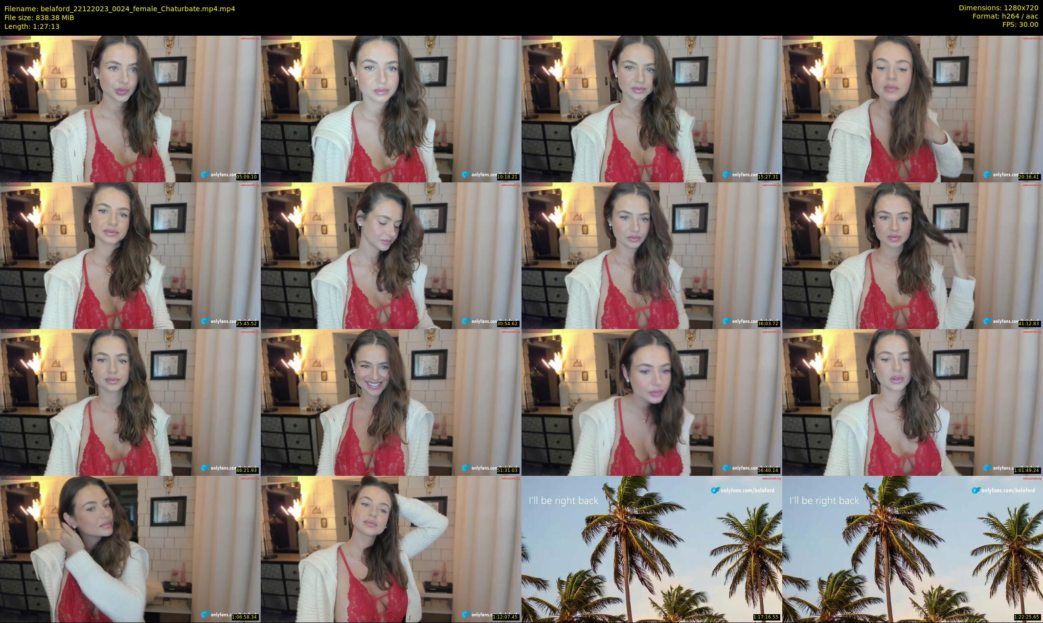 belaford — 88 minute Chaturbate female cam show recording, 720p, Dec 22, 2023