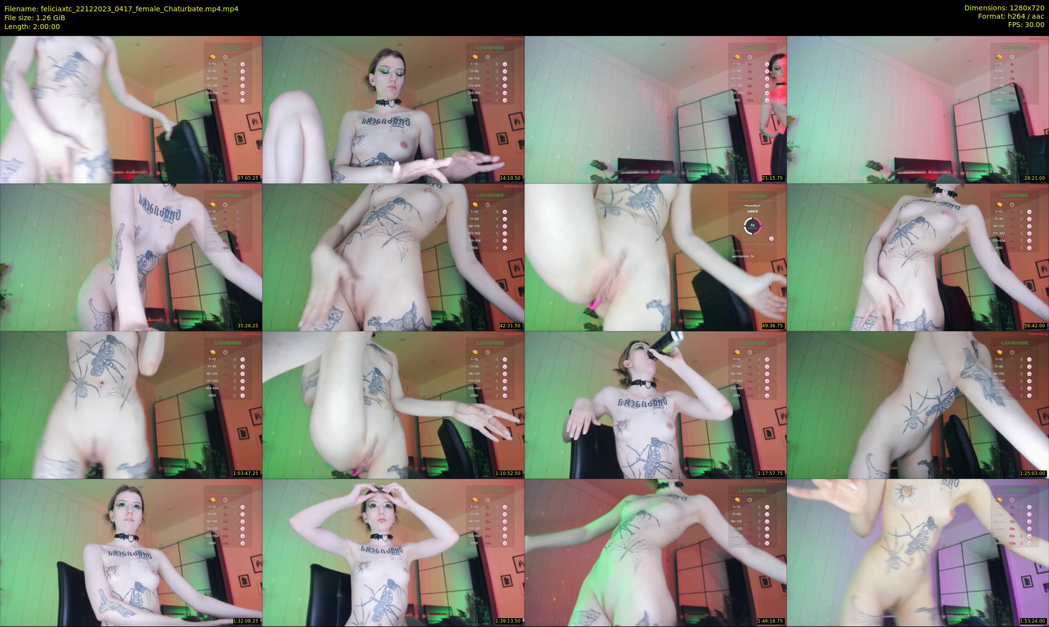 feliciaxtc — 120 minute Chaturbate female cam show recording, 720p, Dec 22, 2023