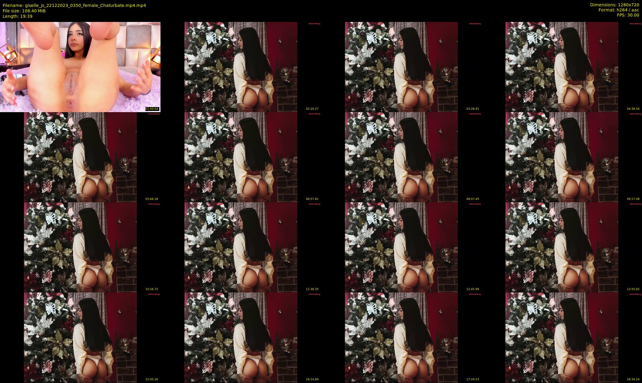 giselle_js — 20 minute Chaturbate female cam show recording, 720p, Dec 22, 2023