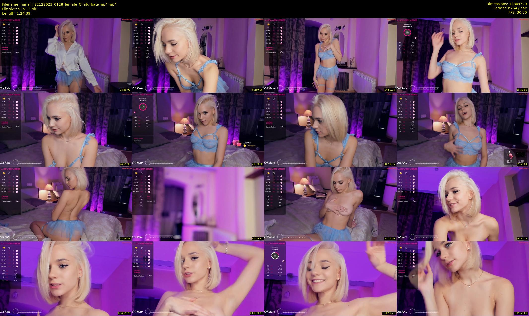 hanalif — 85 minute Chaturbate female cam show recording, 720p, Dec 22, 2023