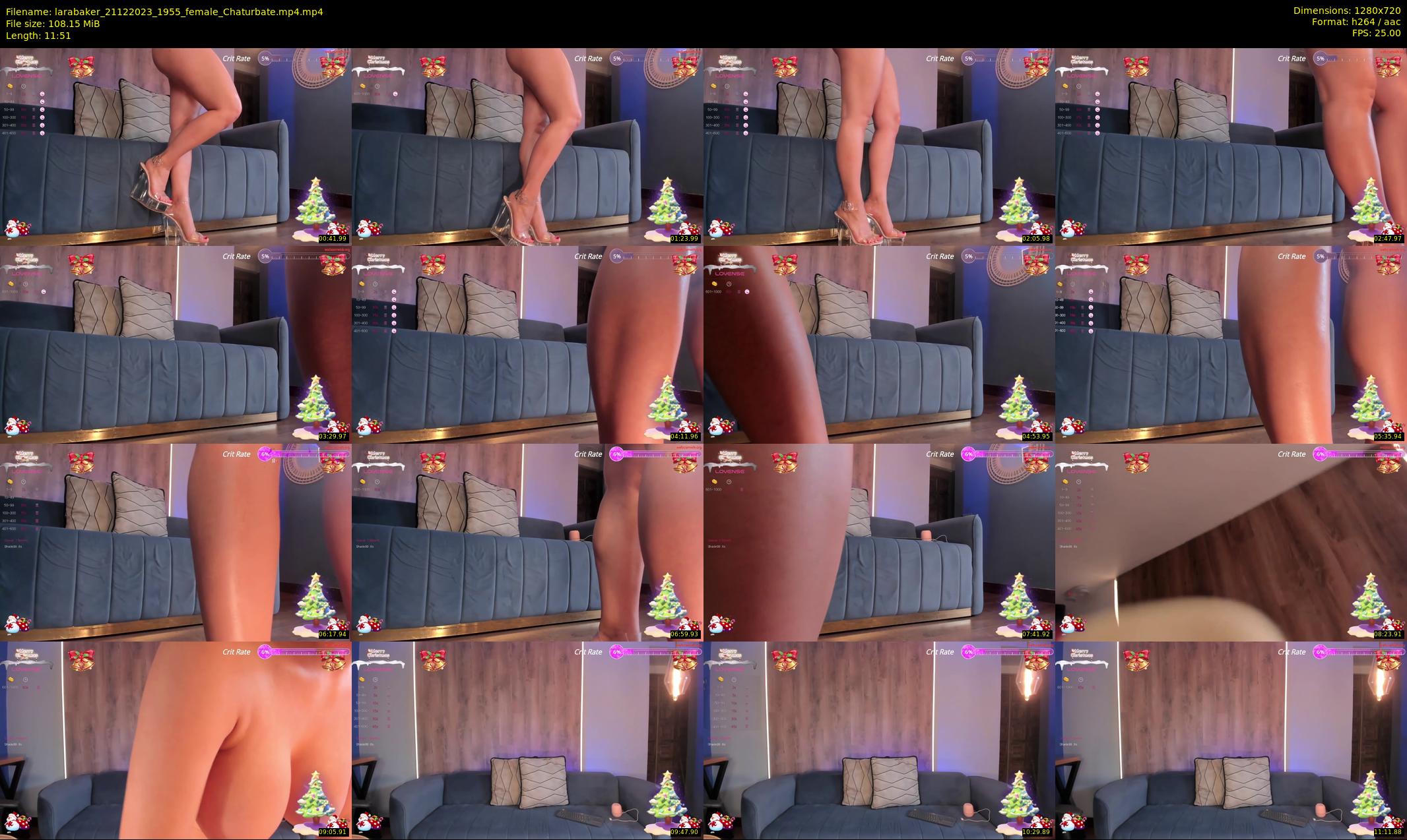 larabaker — 12 minute Chaturbate female cam show recording, 720p, Dec 21, 2023