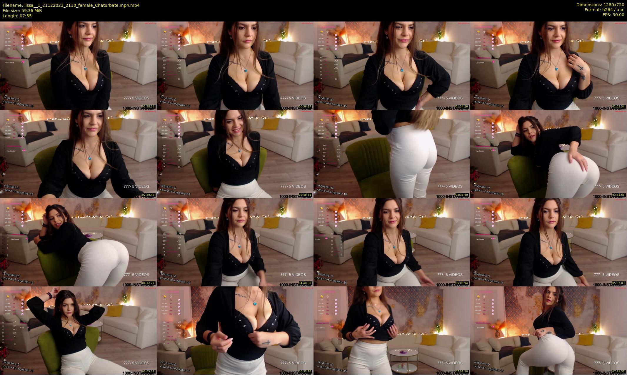 lissa__1 — 8 minute Chaturbate female cam show recording, 720p, Dec 21, 2023