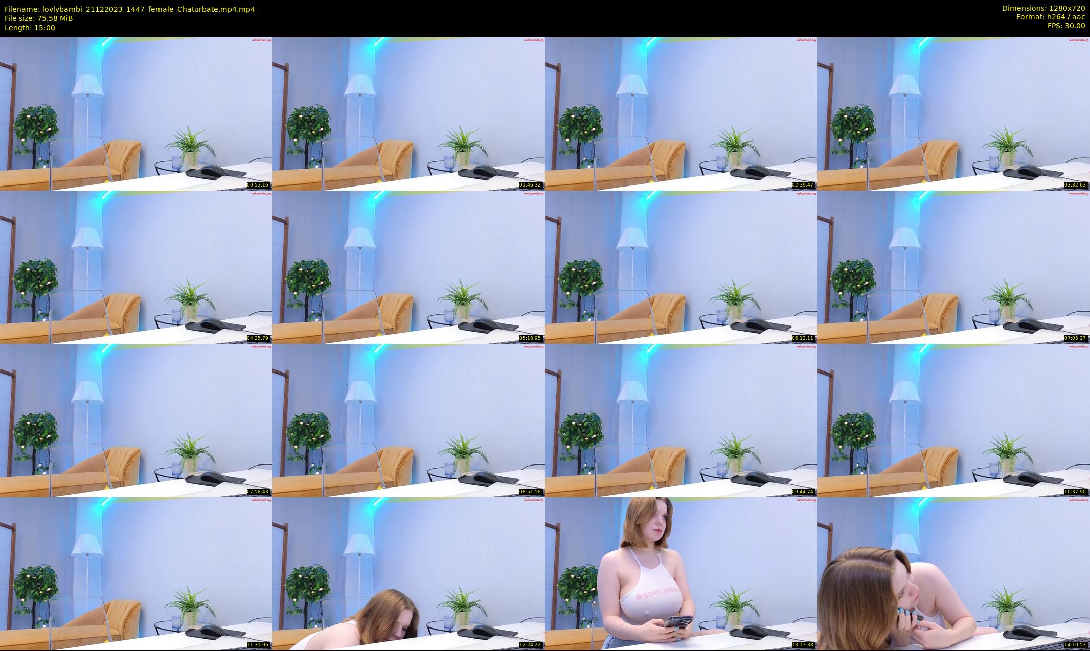 lovlybambi — 15 minute Chaturbate female cam show recording, 720p, Dec 21, 2023