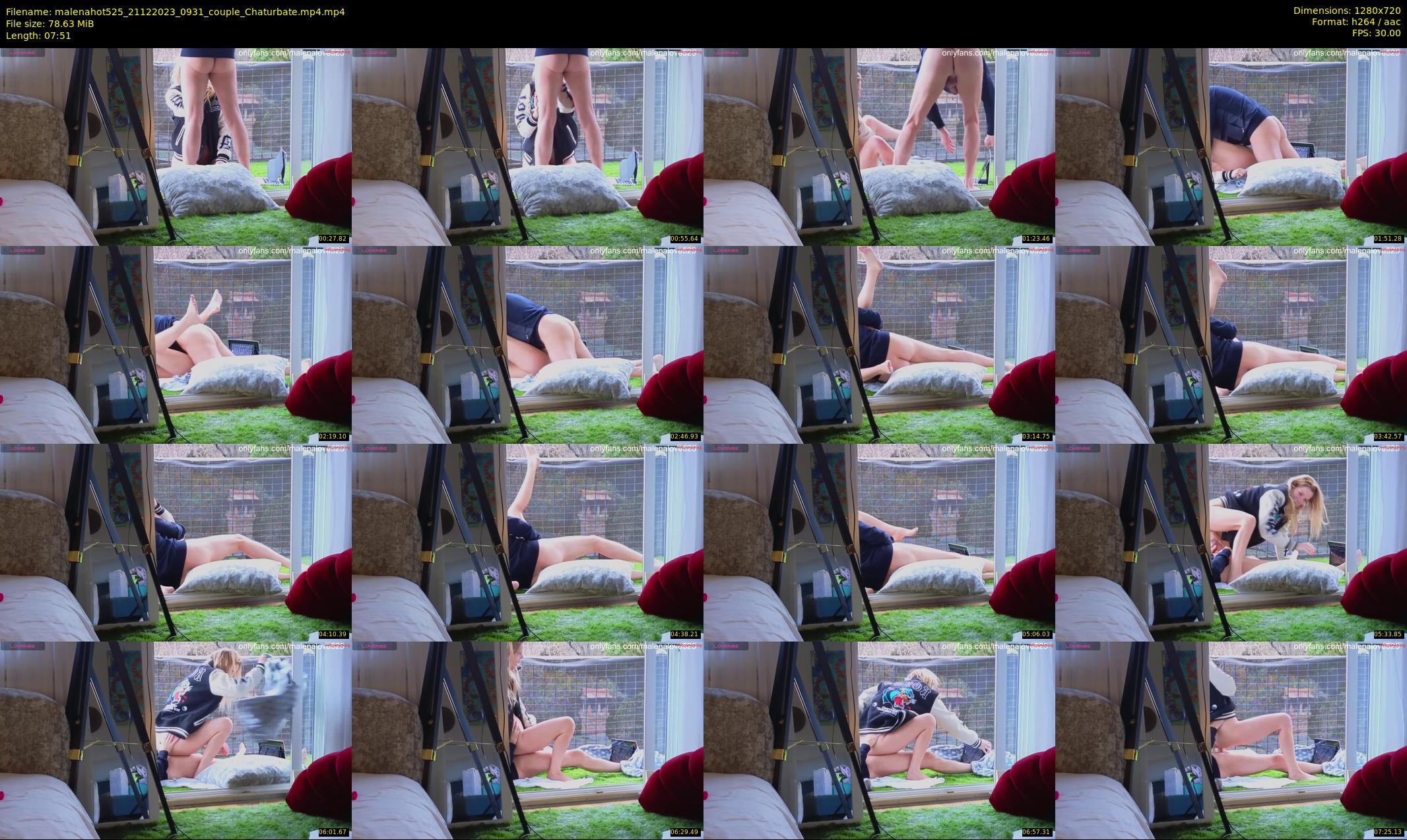 malenahot525 — 8 minute Chaturbate couple cam show recording, 720p, Dec 21, 2023