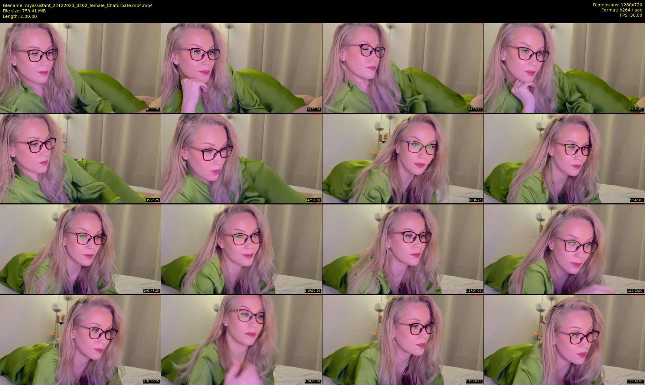 myassistant — 120 minute Chaturbate female cam show recording, 720p, Dec 22, 2023