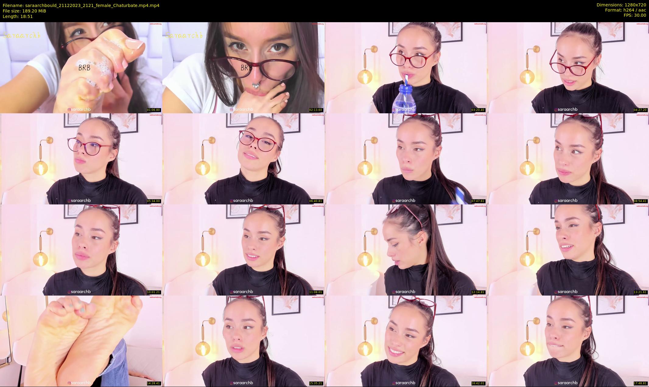 saraarchbould — 19 minute Chaturbate female cam show recording, 720p, Dec 21, 2023