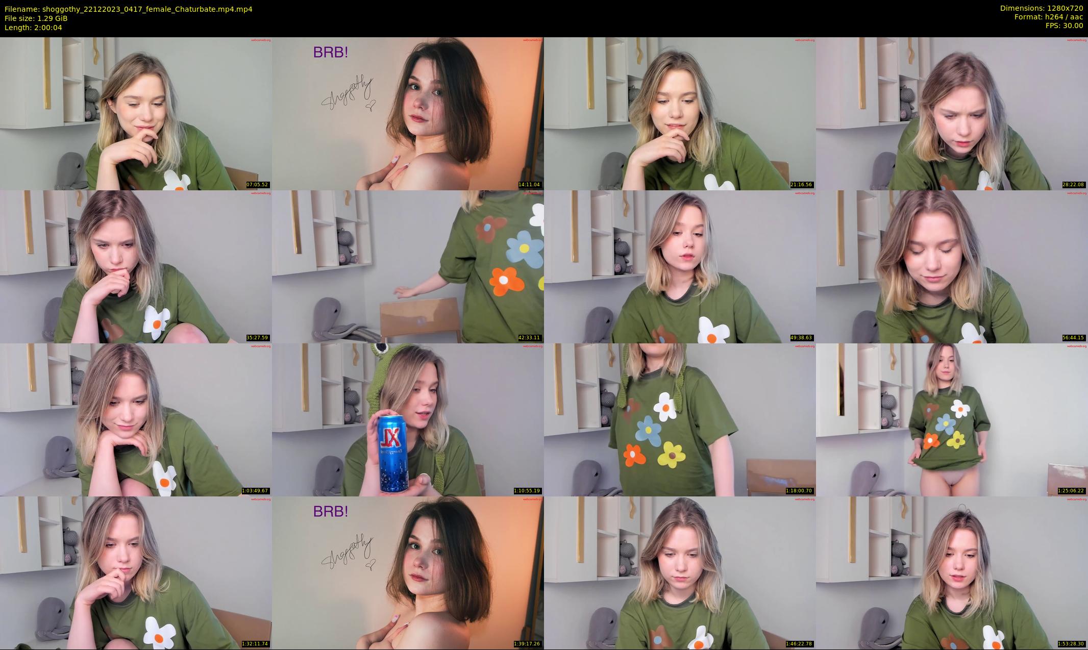shoggothy — 121 minute Chaturbate female cam show recording, 720p, Dec 22, 2023