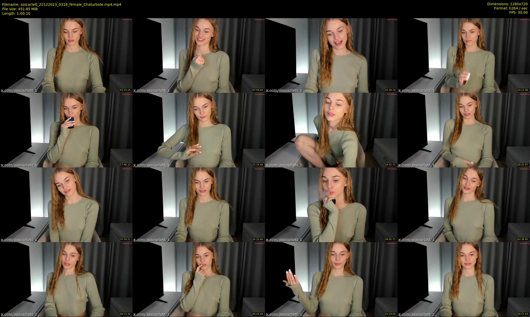 ssscarlett — 61 minute Chaturbate female cam show recording, 720p, Dec 22, 2023